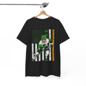 St. Patrick's Hockey Player American Flag T-Shirt