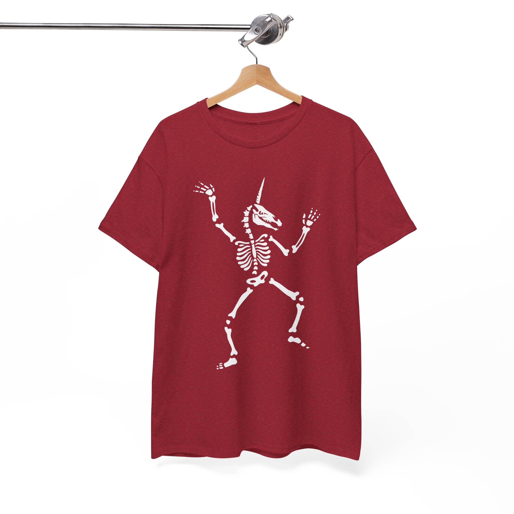 Unicorn Dancing Skeleton Spooky Halloween Skull T-Shirt - Image 11