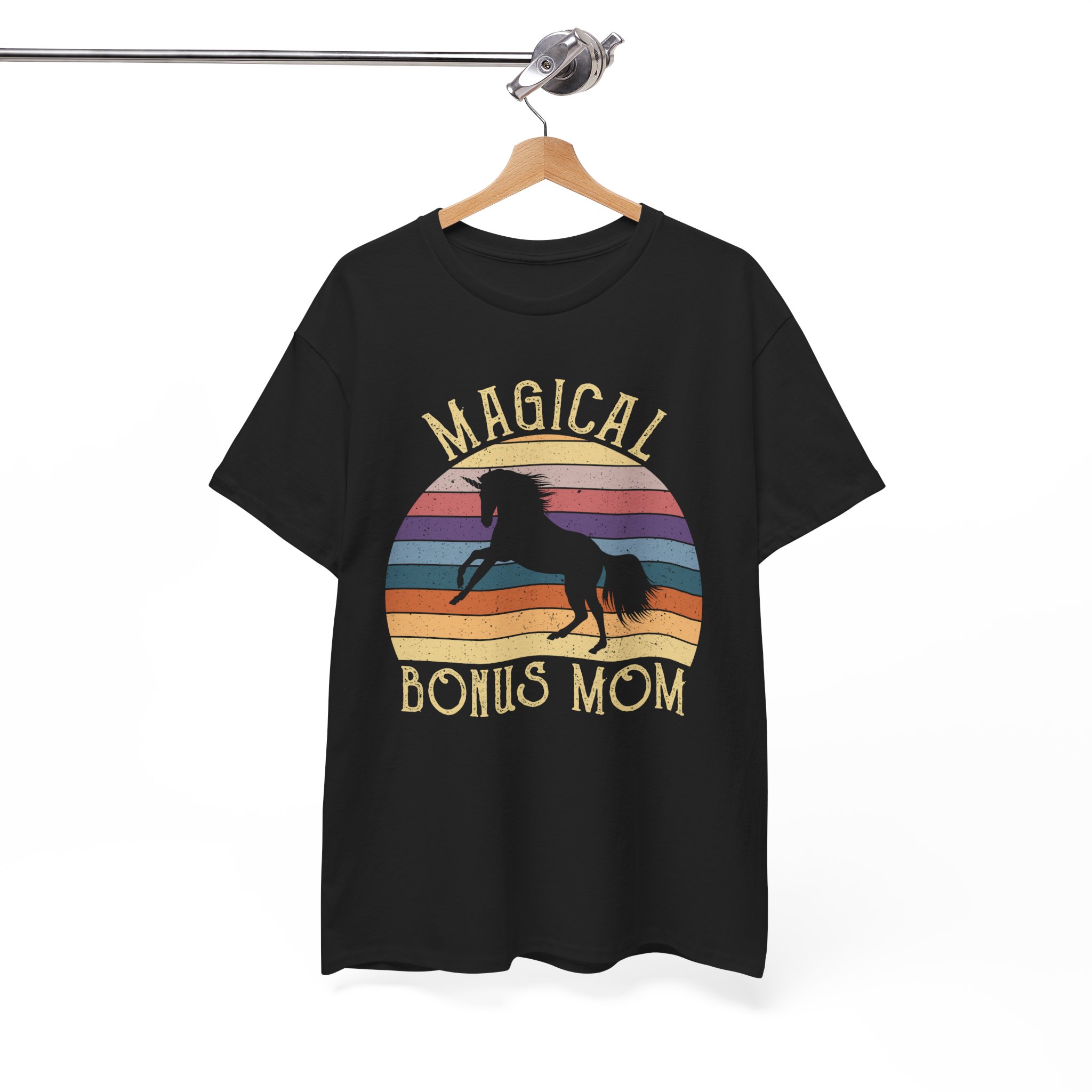 Magical Bonus Mom Retro Unicorn T‑Shirt - Image 3