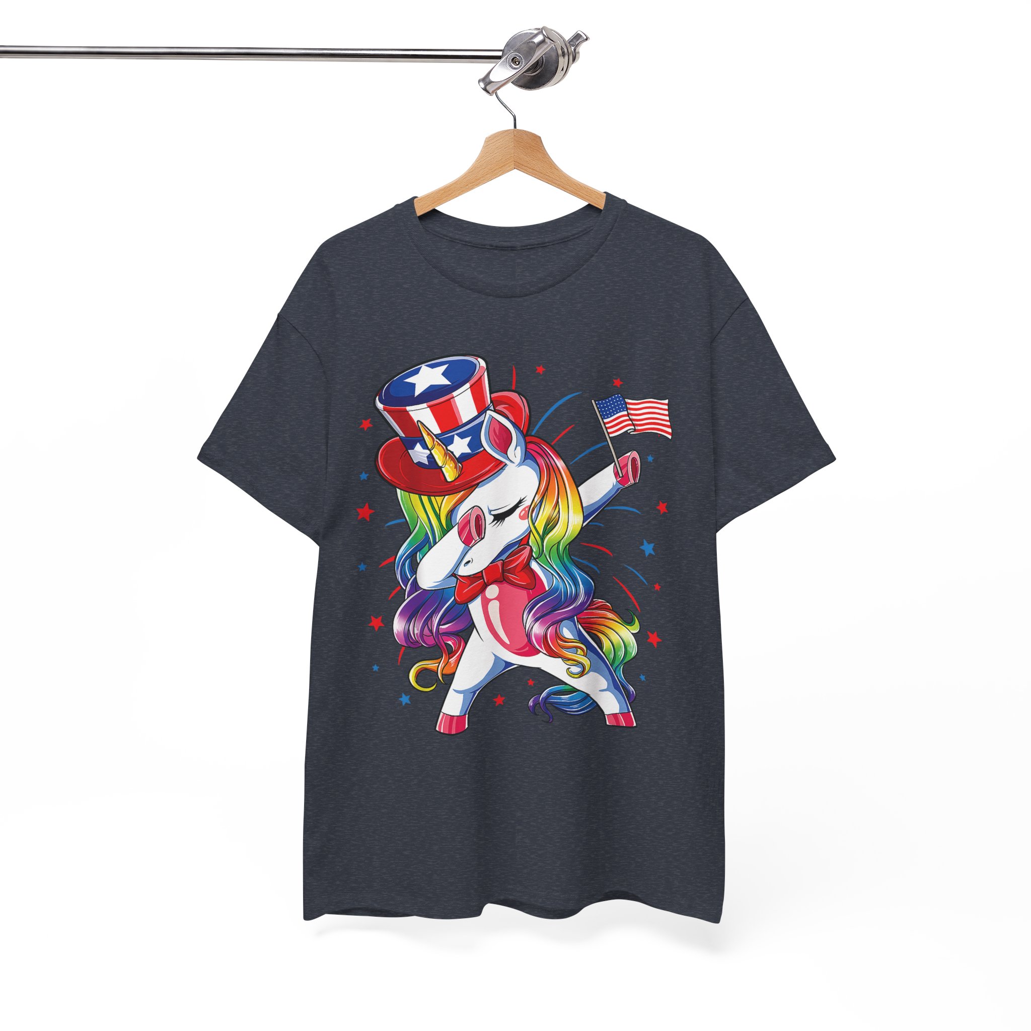 Patriotic Dabbing Unicorn, America 4th of July Shirt - Image 10