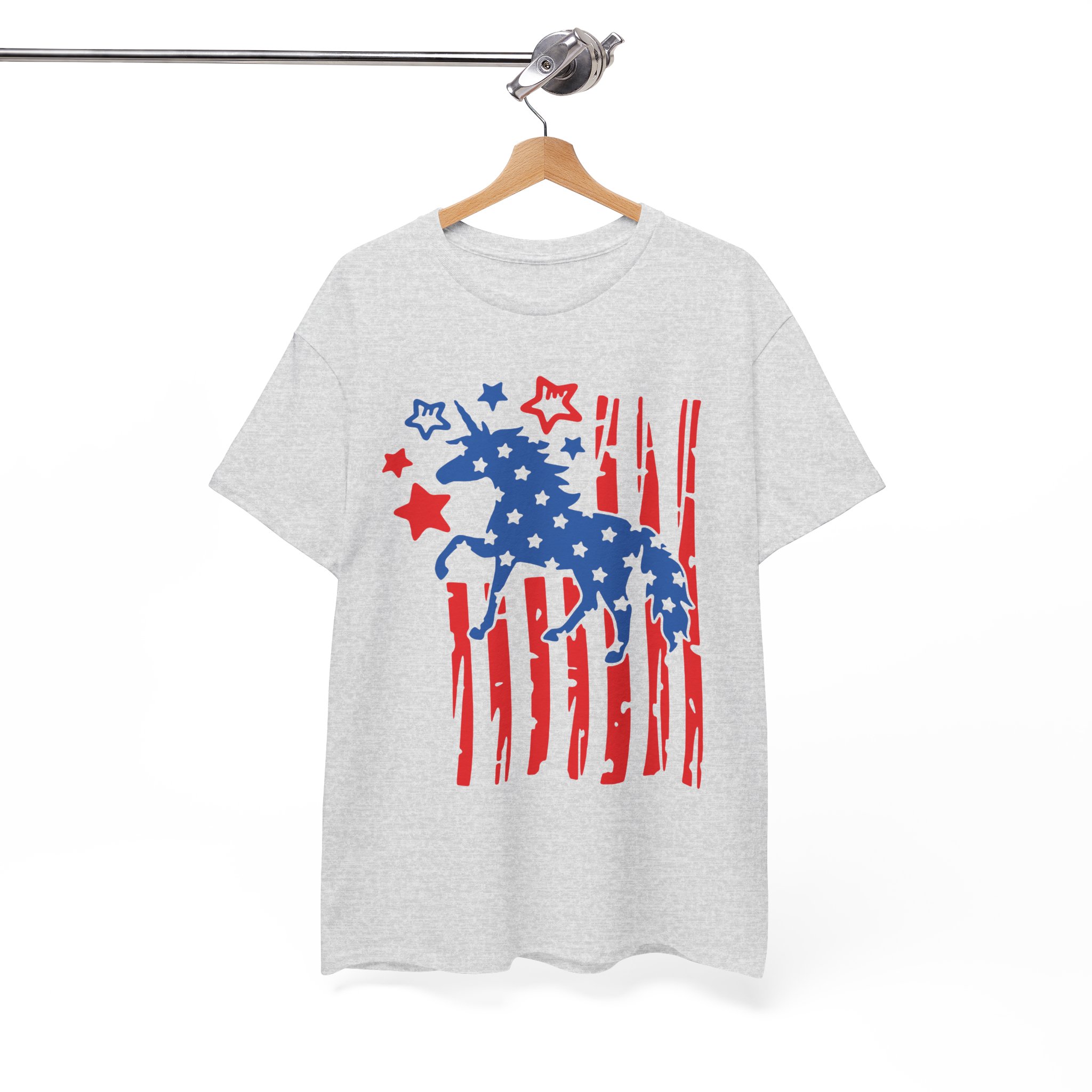 Patriotic Unicorn American Flag 4th of July T-Shirt