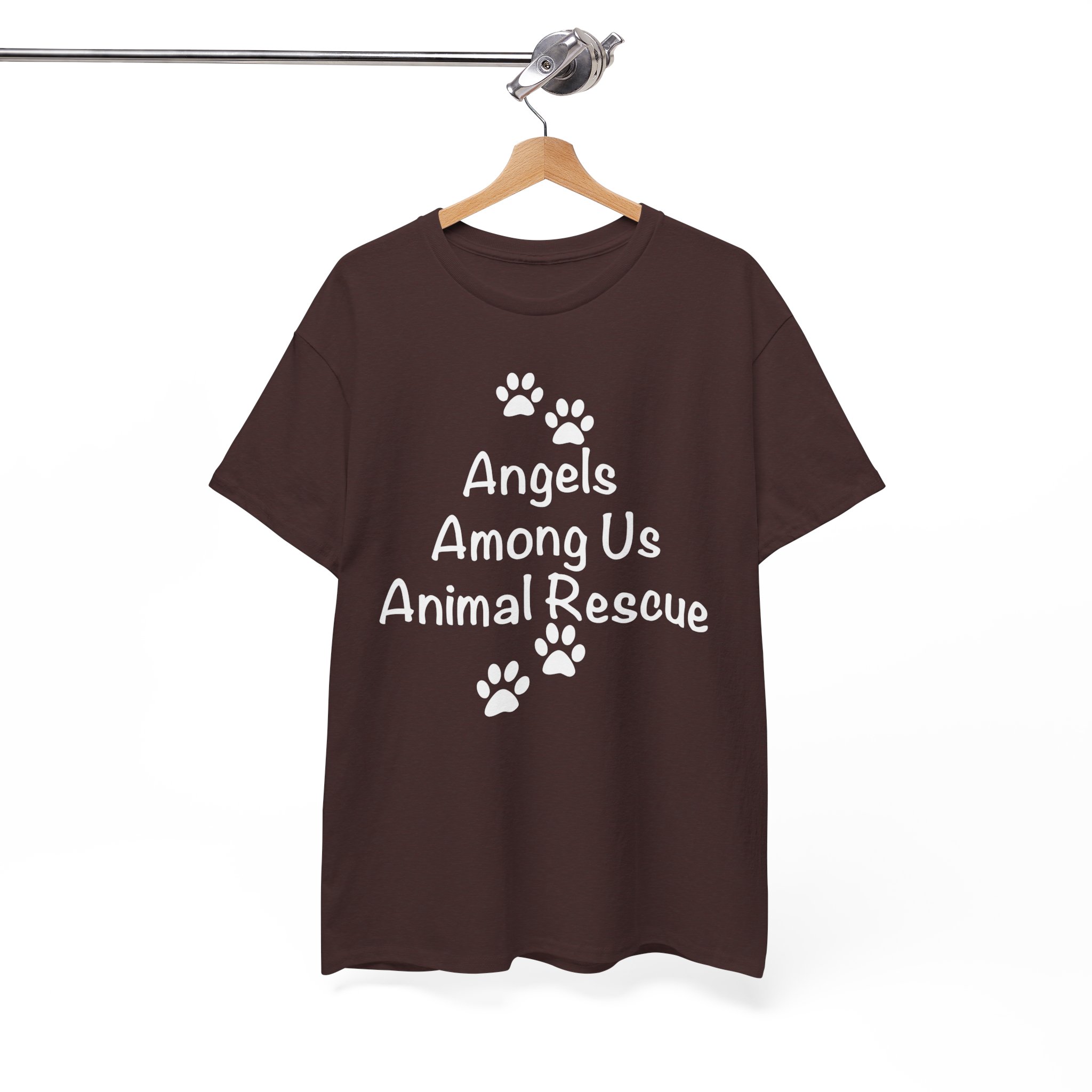 Angels Among Us Animal Rescue Paw Pet Lover T-Shirt - Image 2