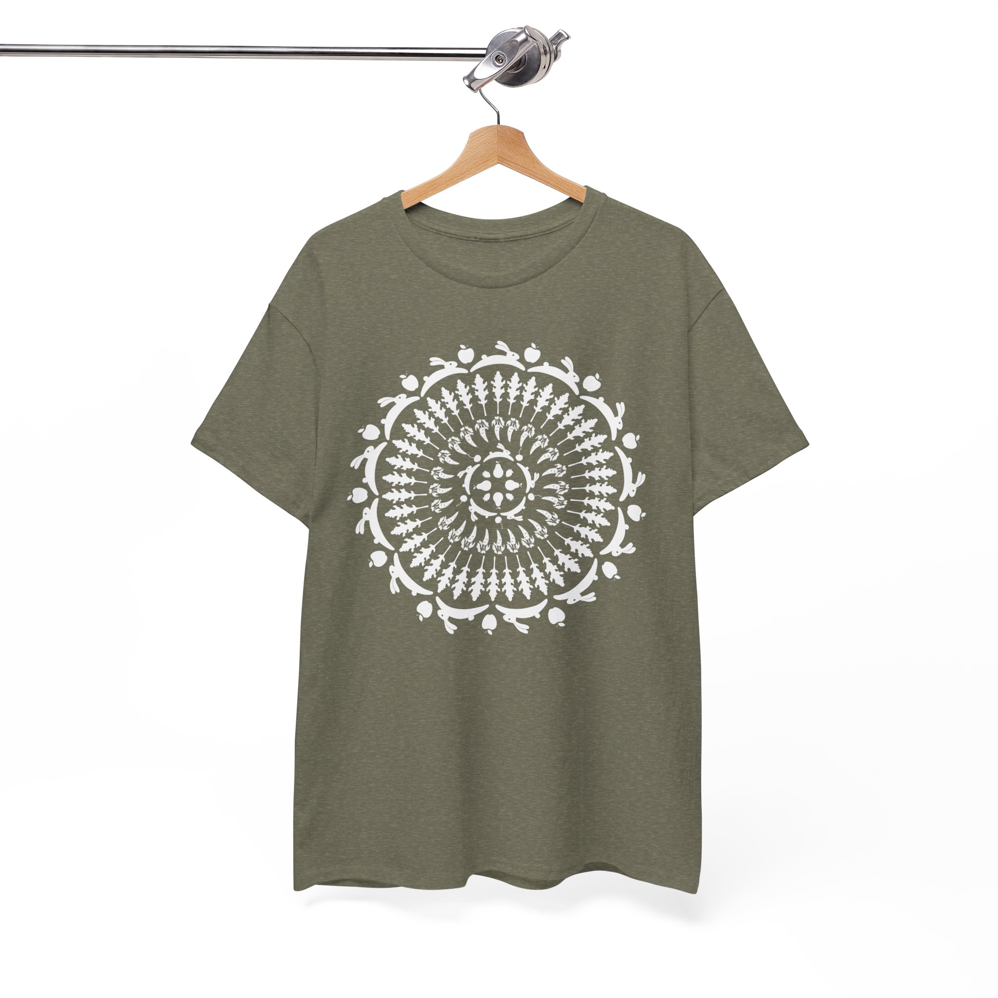 Mandala Floral Easter Bunny T-Shirt - Image 4