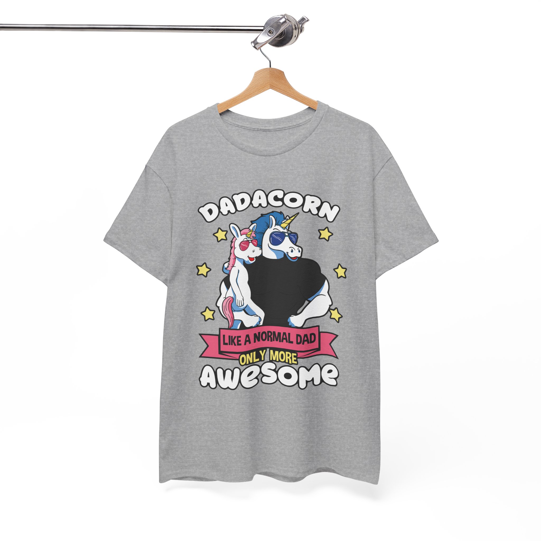 Dadacorn Awesome Unicorn Dad Tee for Father’s Day T‑Shirt - Image 4