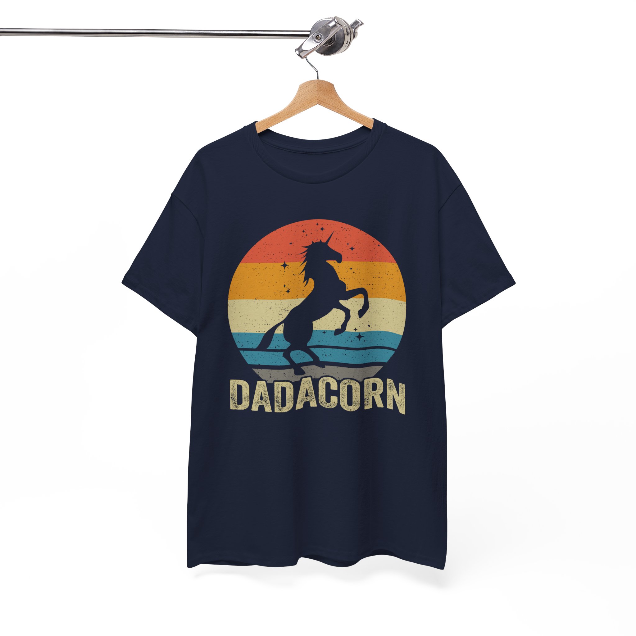 Dadacorn Retro Unicorn Gift T-Shirt For Father’s Day - Image 9