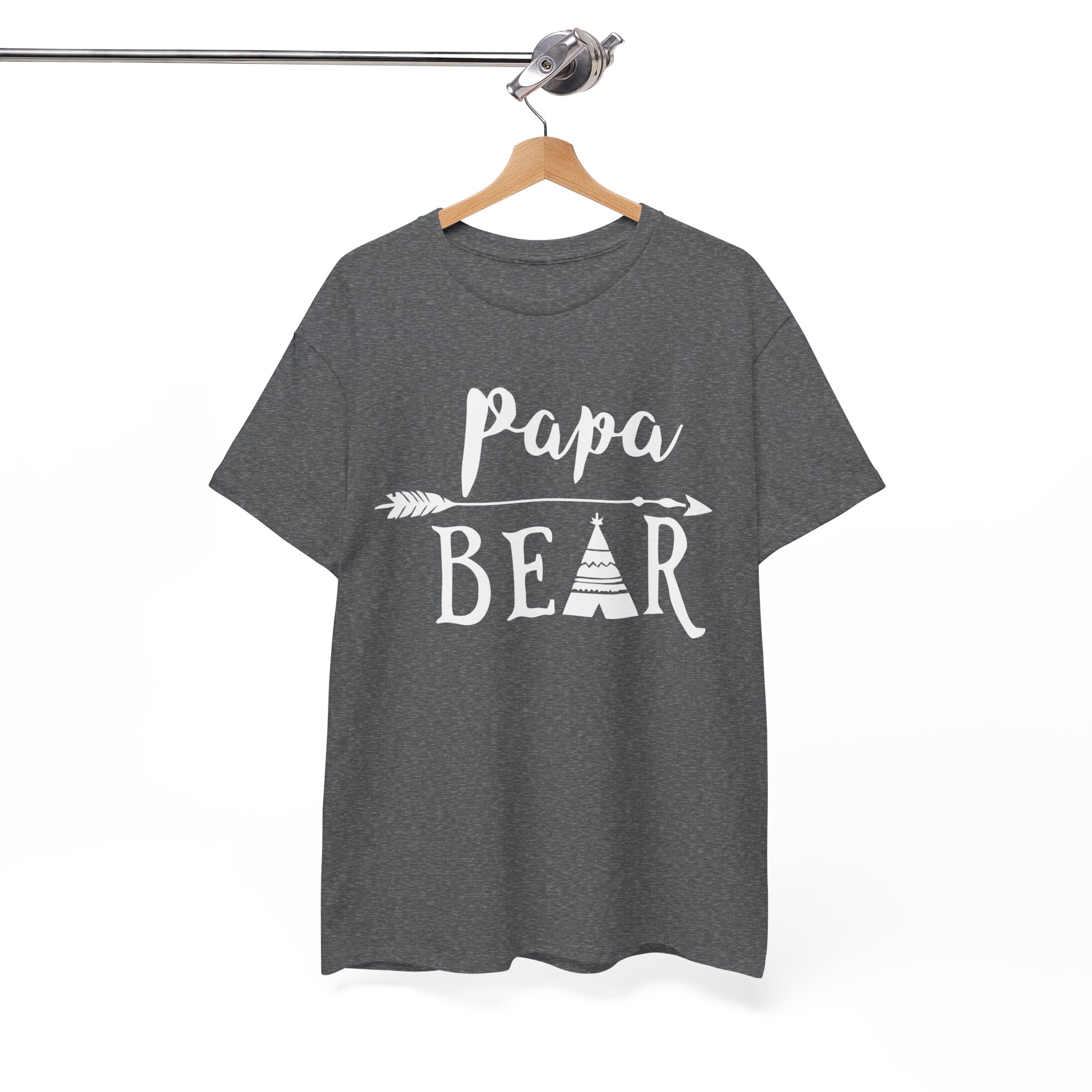 Papa Bear Father's Day Gift T-Shirt - Image 7