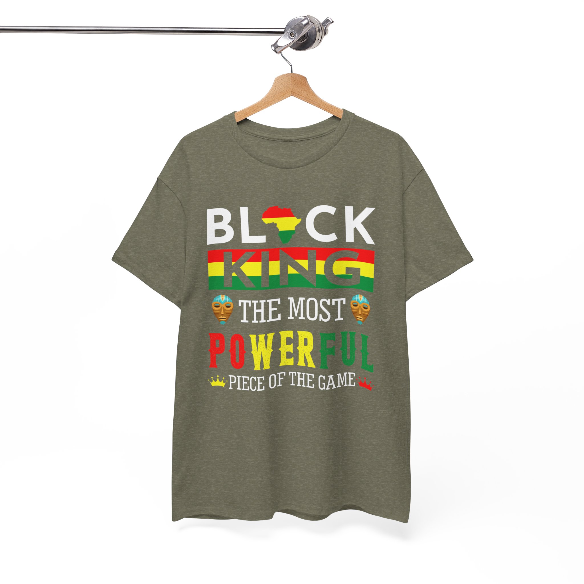 Black King Most Powerful Afrocentric Pride T-Shirt - Image 4
