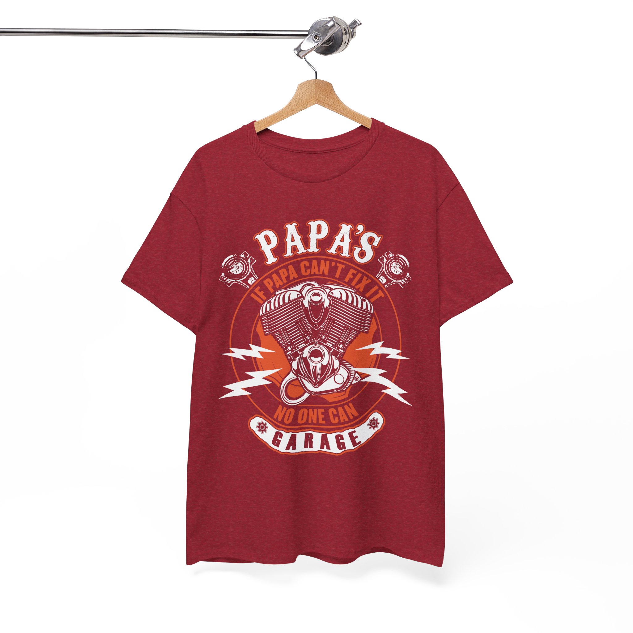 Papa's Garage Vintage Mechanic T-Shirt - Image 8