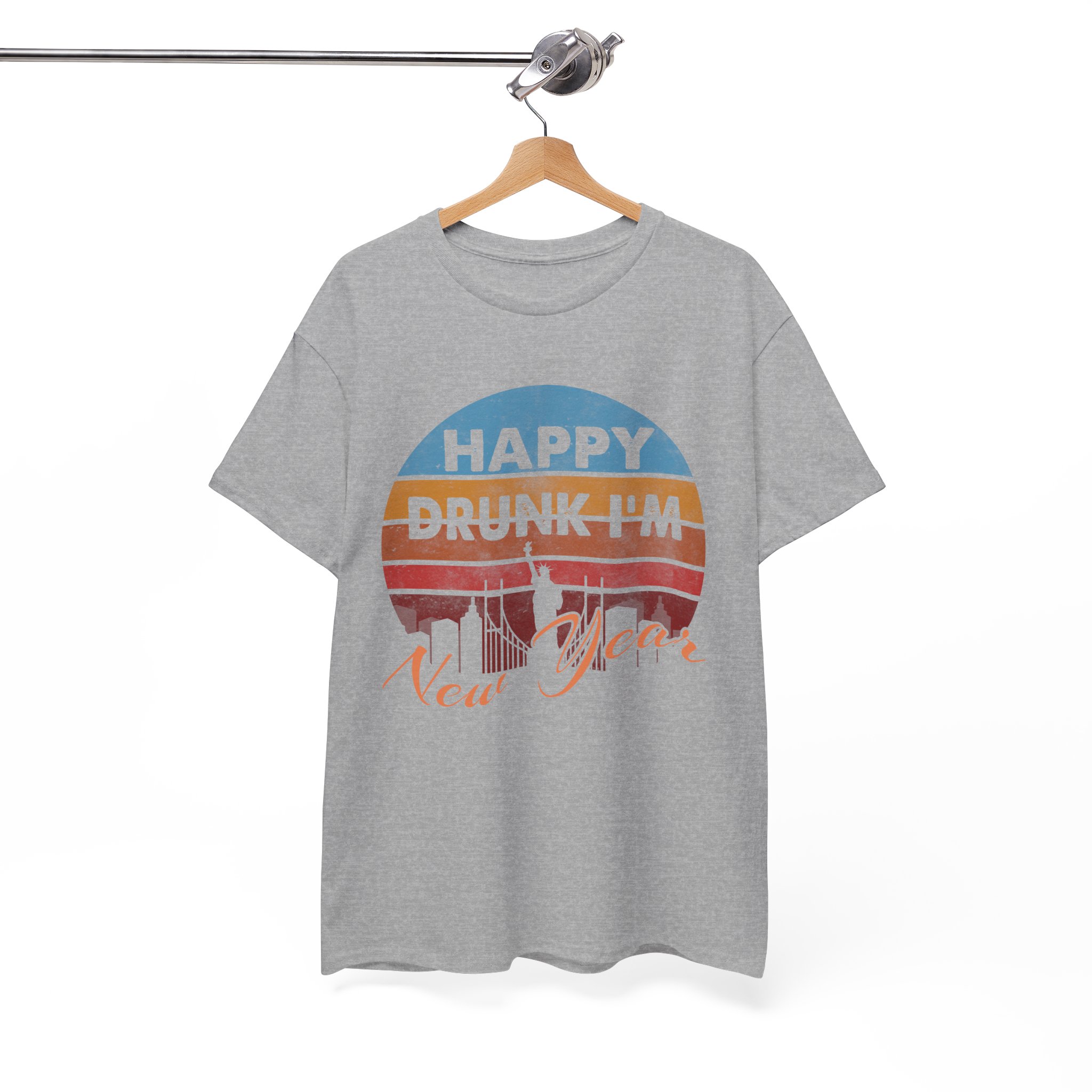 Happy Drunk I'm New Year Party T‑Shirt - Image 4