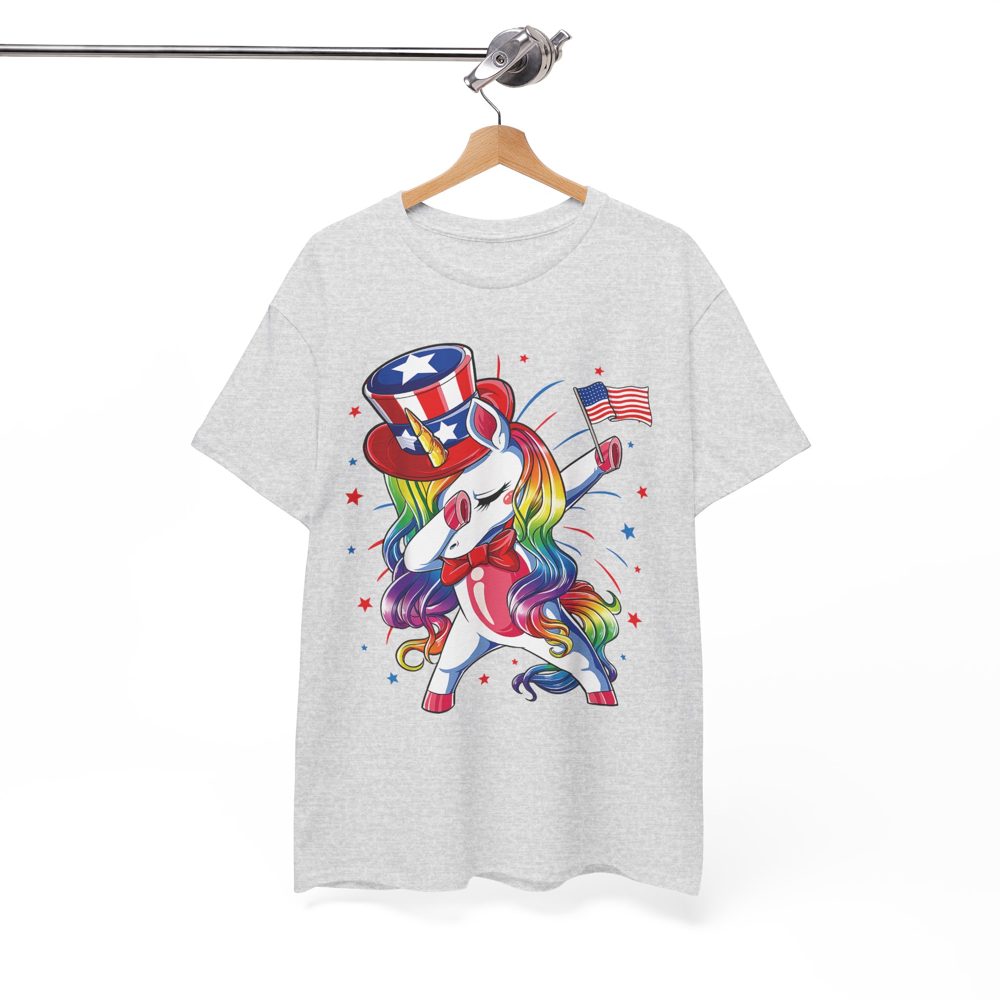 Patriotic Dabbing Unicorn, America 4th of July Shirt - Image 2