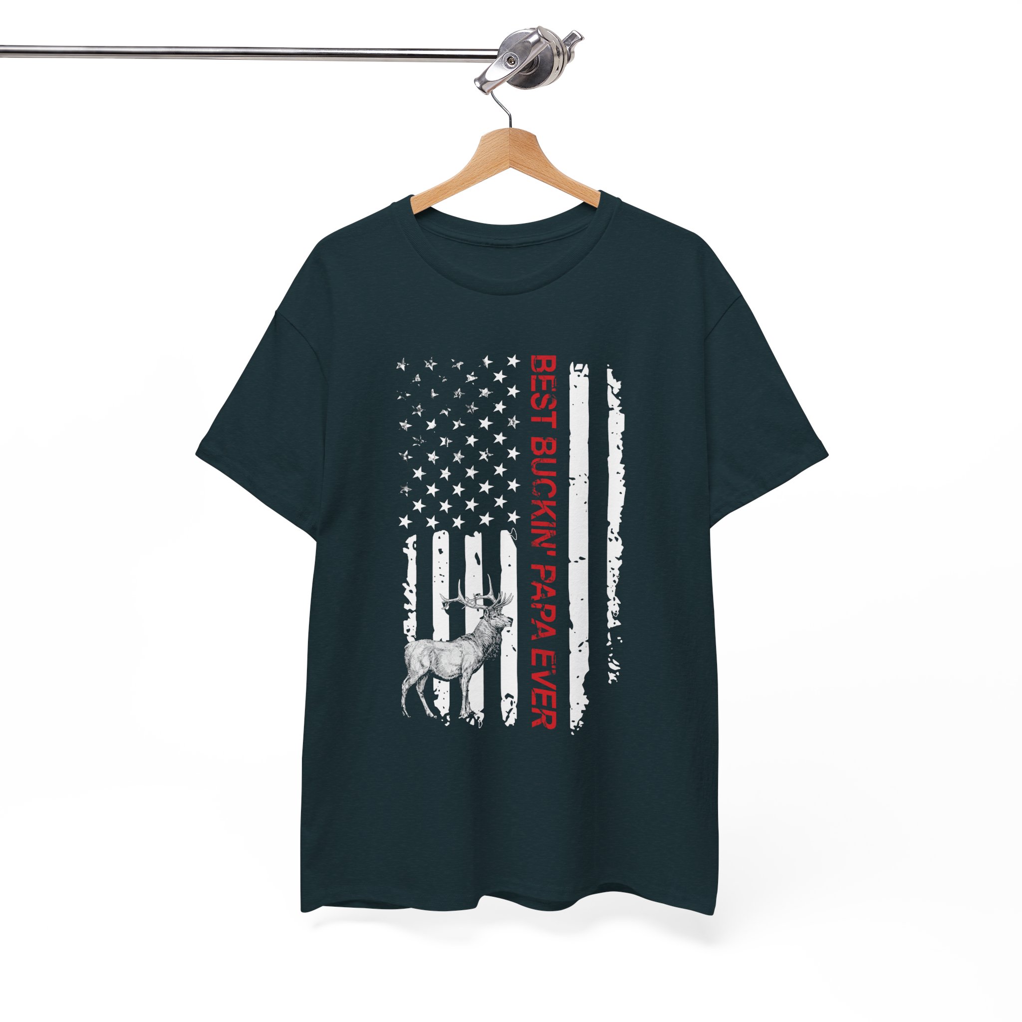 Best Buckin’ Papa Ever Dad Hunting T‑Shirt - Image 8