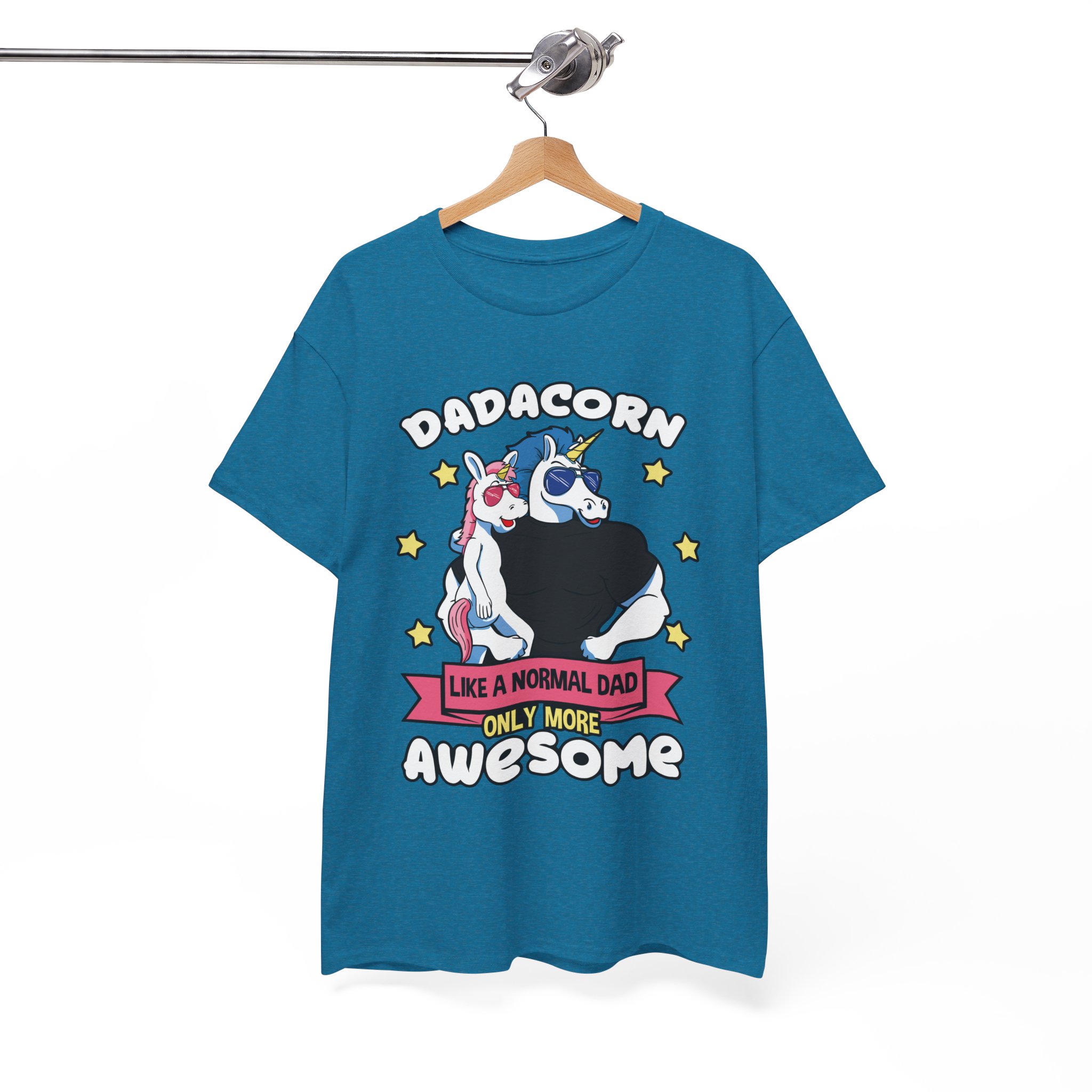 Dadacorn Awesome Unicorn Dad Tee for Father’s Day T‑Shirt - Image 10