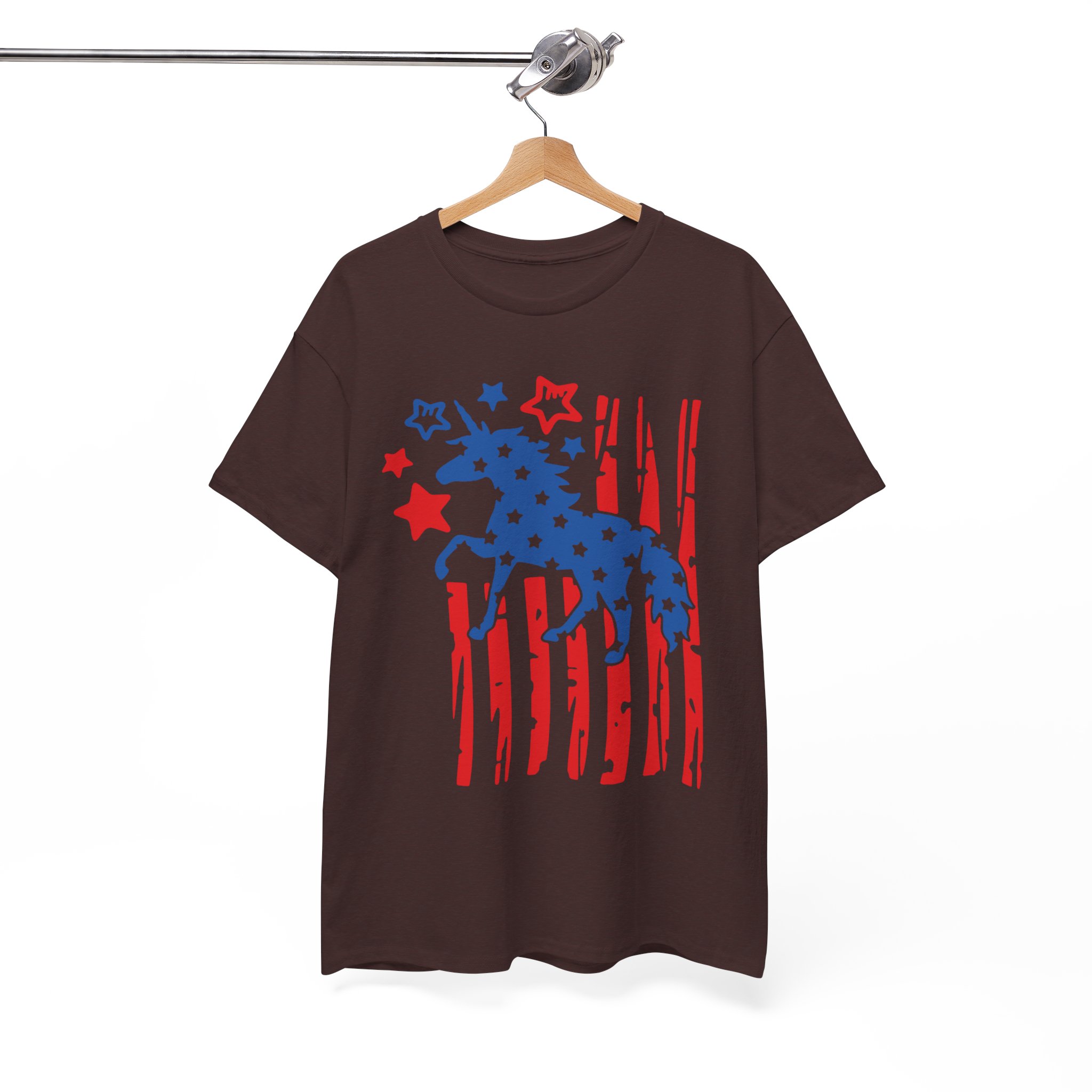 Patriotic Unicorn American Flag 4th of July T-Shirt - Image 3