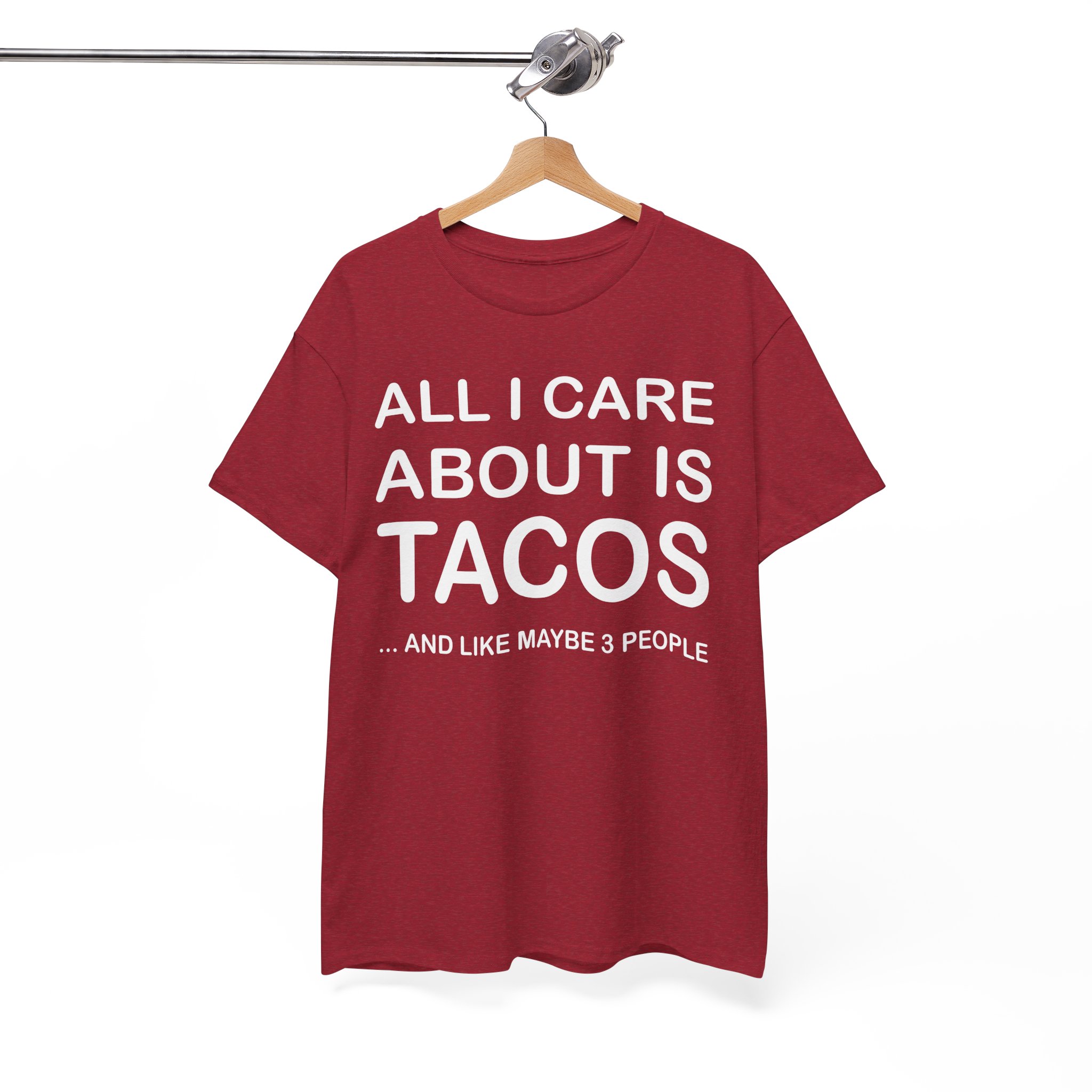 Tacos And Maybe 3 People Funny Taco Lover Tee - Image 11
