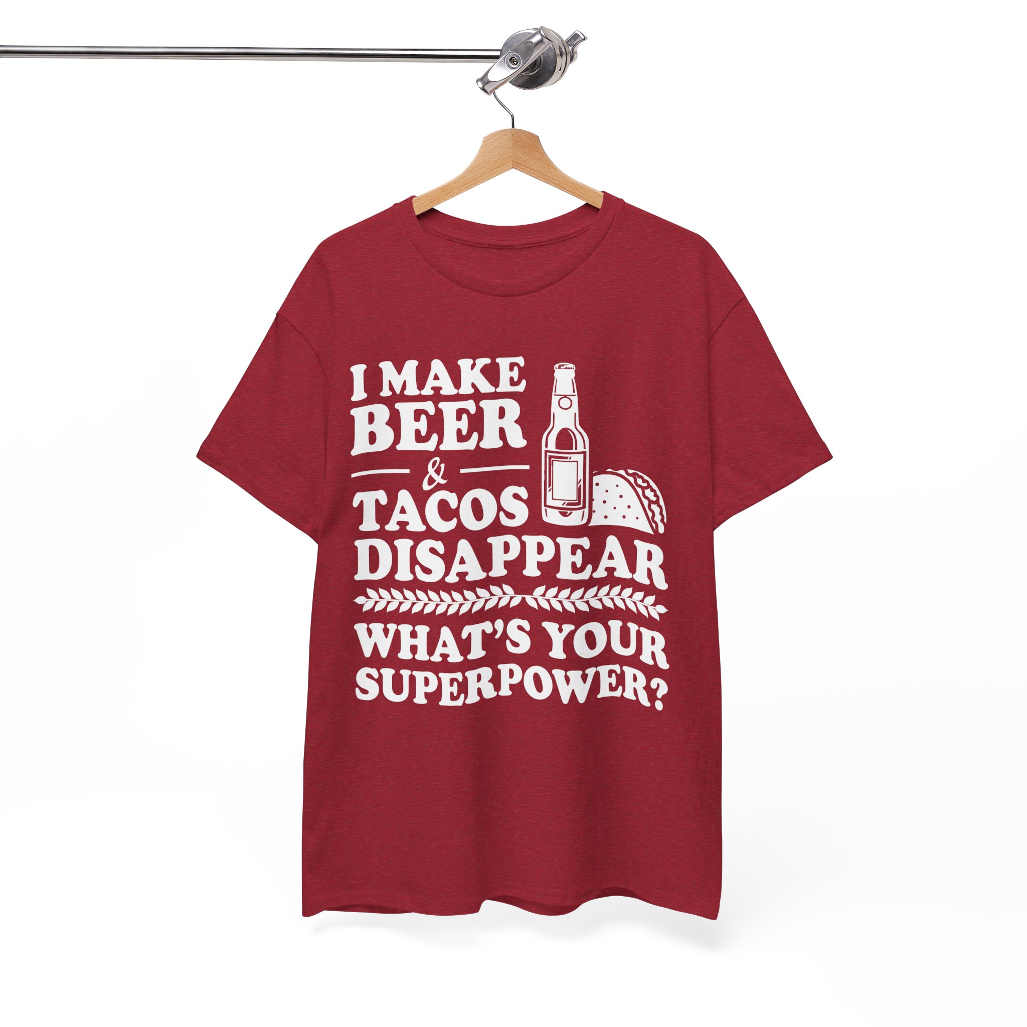 Beer & Tacos Lover T-Shirt - Image 12