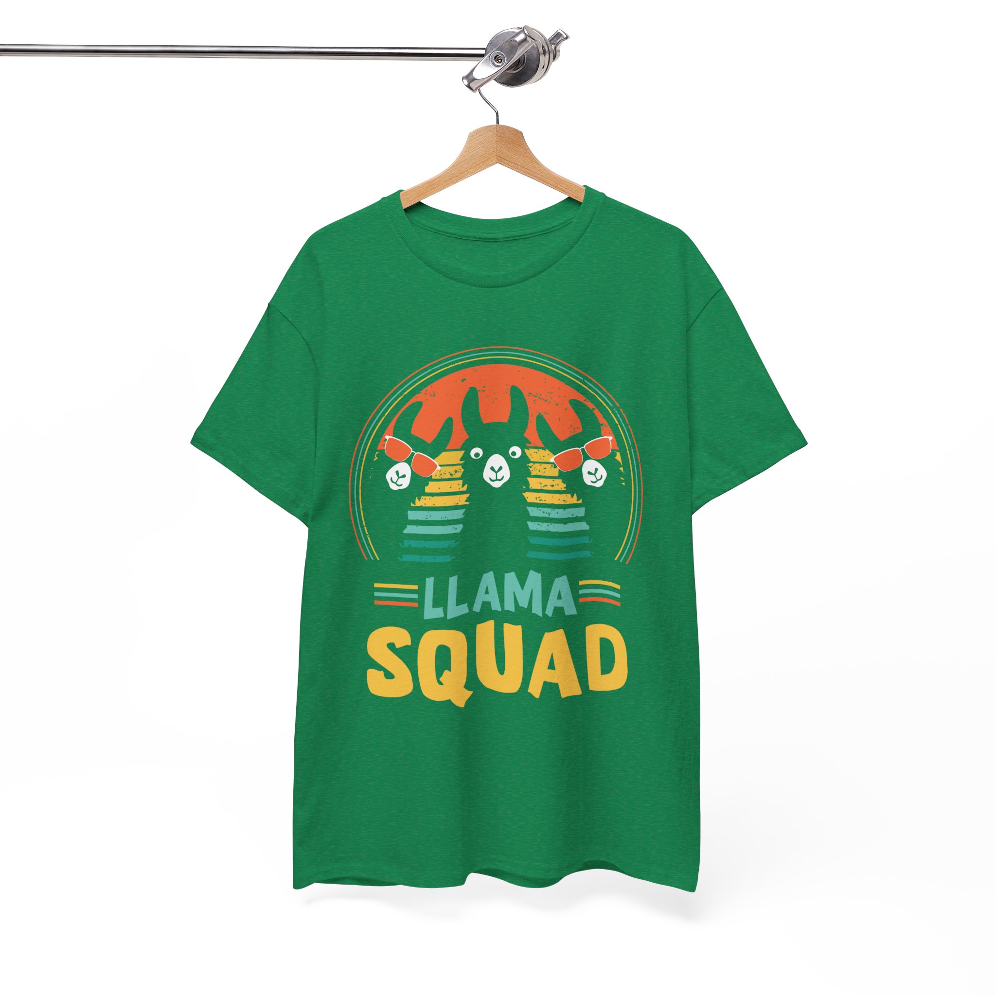 Llama Squad Graphic Tee - Retro Colorful Llama Shirt - Image 4