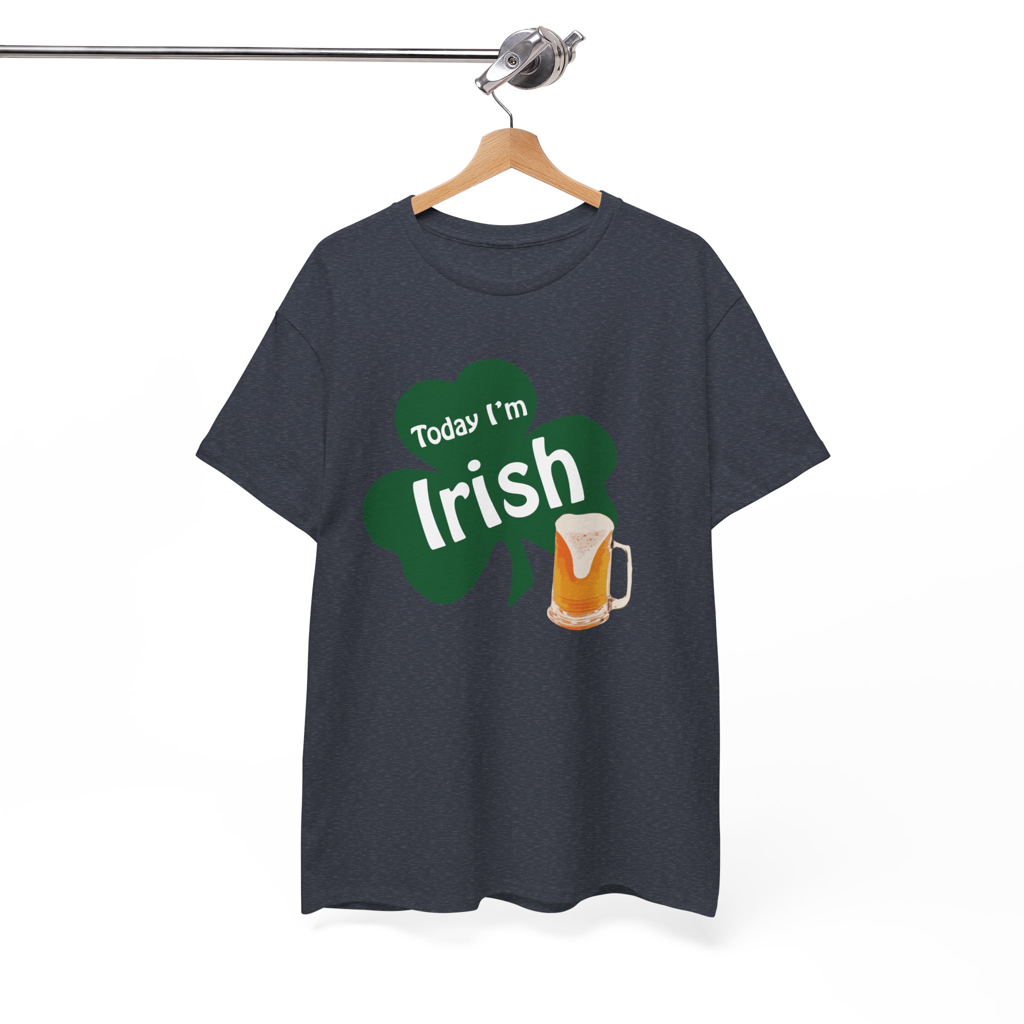 St. Patrick's Today I'm Irish Shamrock Beer T-Shirt - Image 6