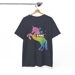 Custom Unicorn Name Personalized Birthday Gift T-Shirt