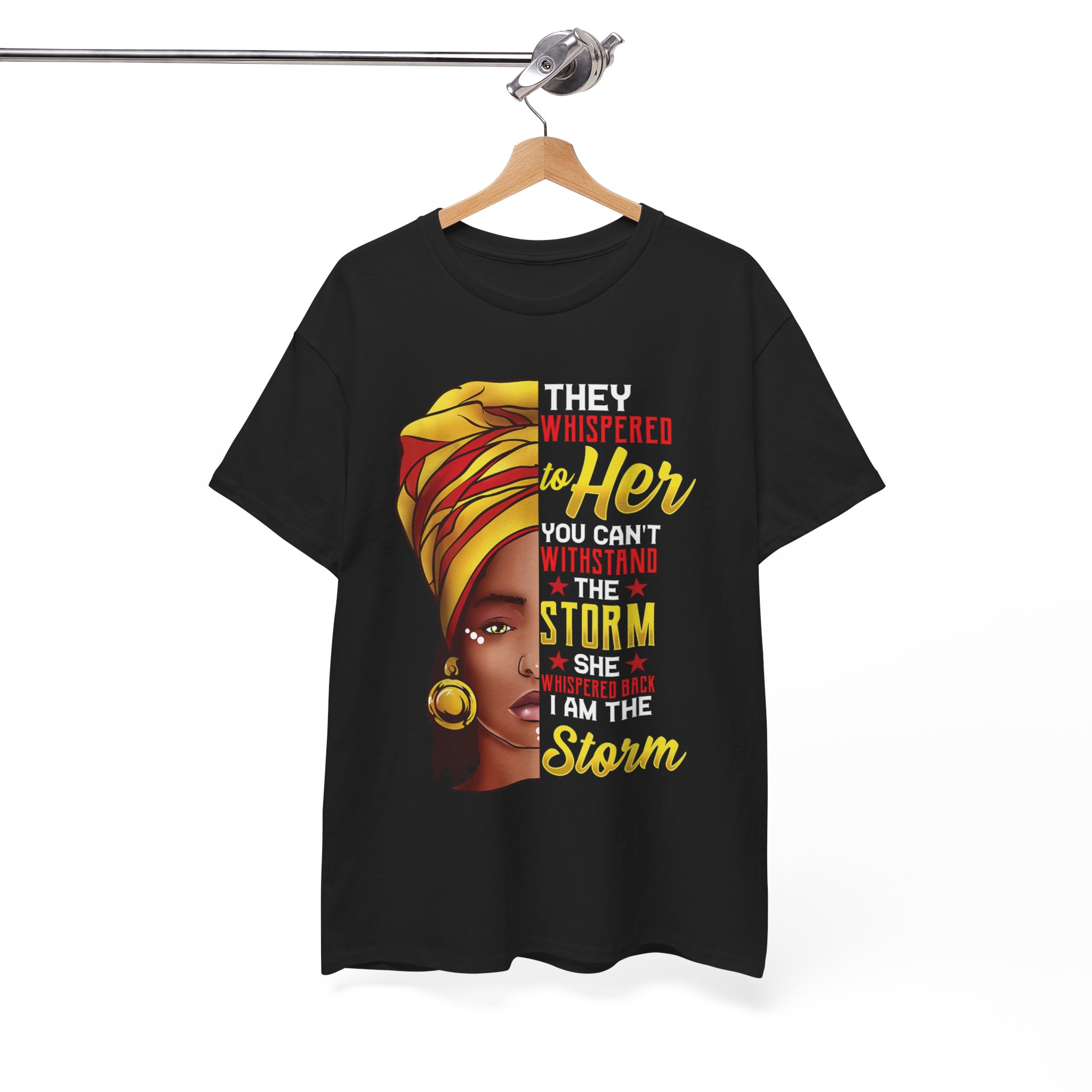They Whispered to Her You Can’t Weather the Storm Black T‑Shirt - Image 2