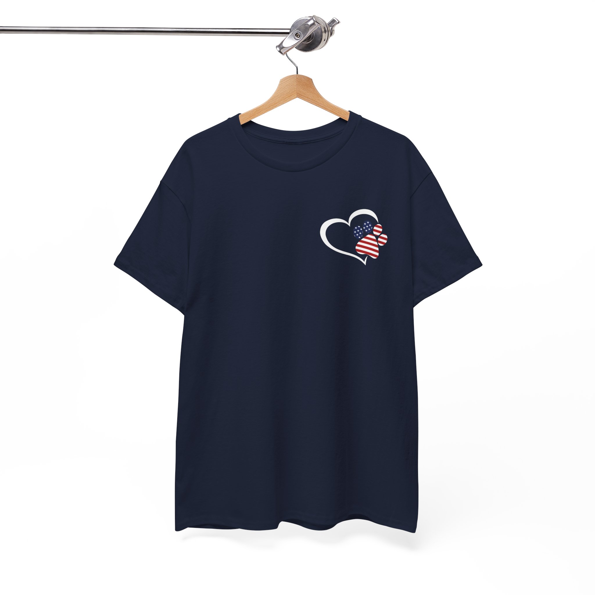 Dog Paw American Patriotic 4th of July T-Shirt - Image 8