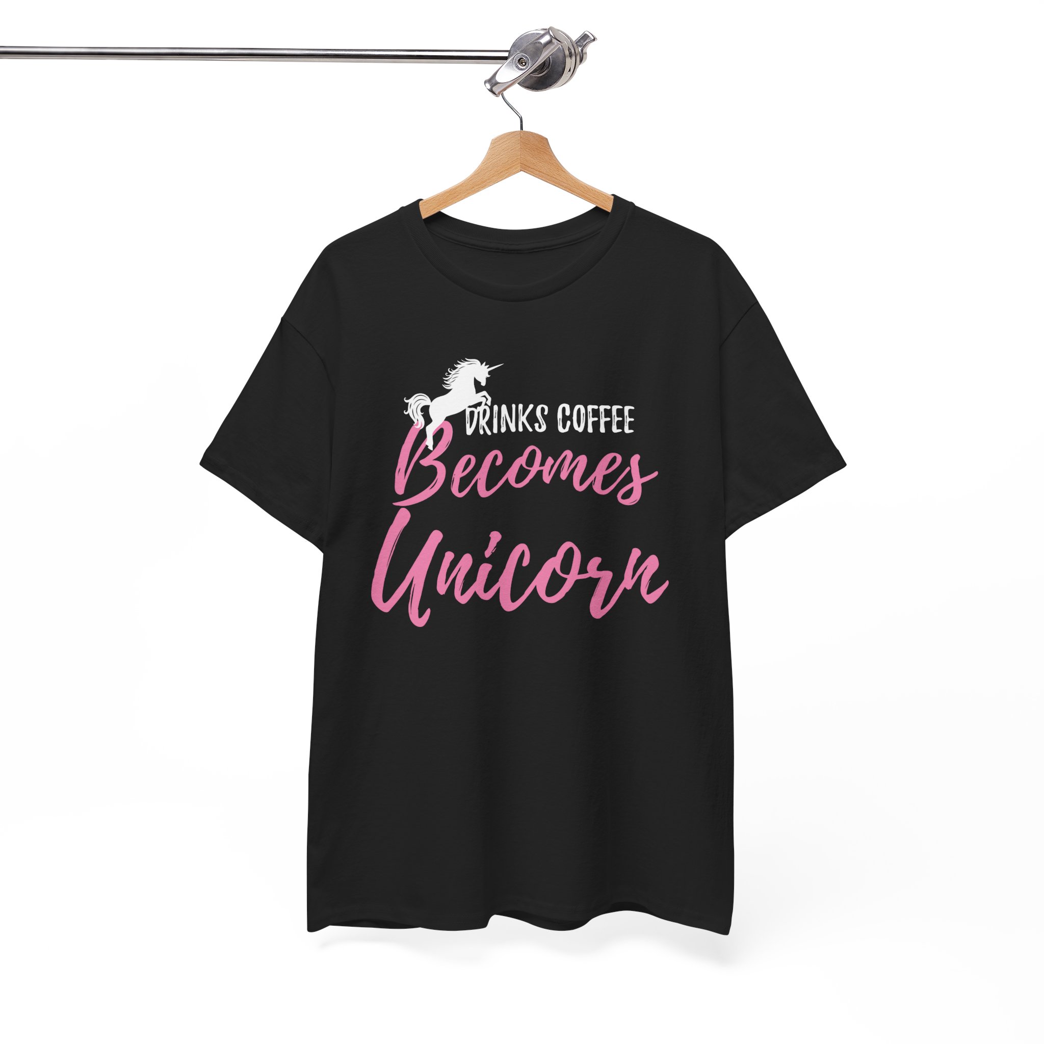 Coffee Becomes Unicorn T-Shirt - Funny Cute Coffee Lover Tee - Image 3