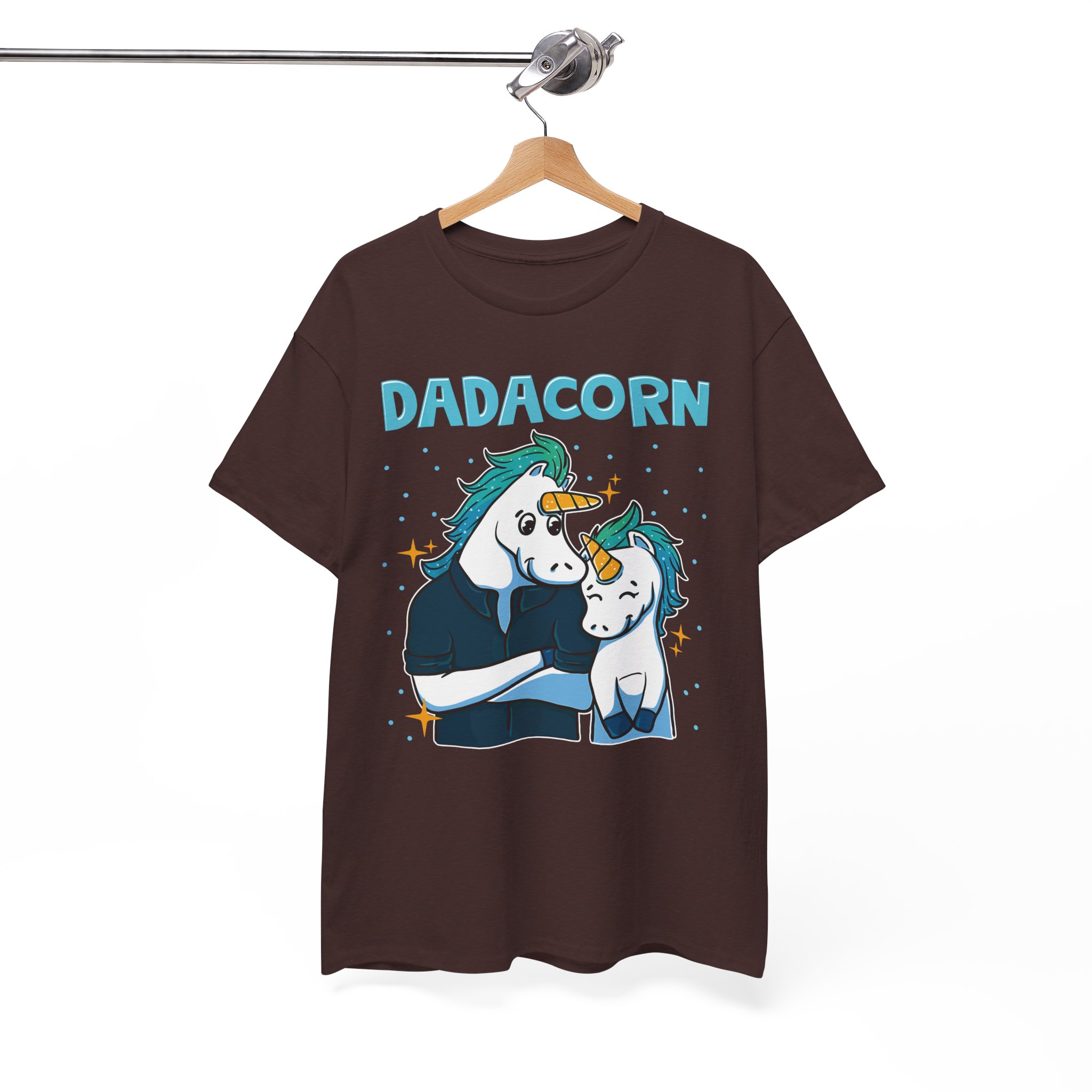 Dadacorn Funny Father & Kid Unicorn T-Shirt - Image 3