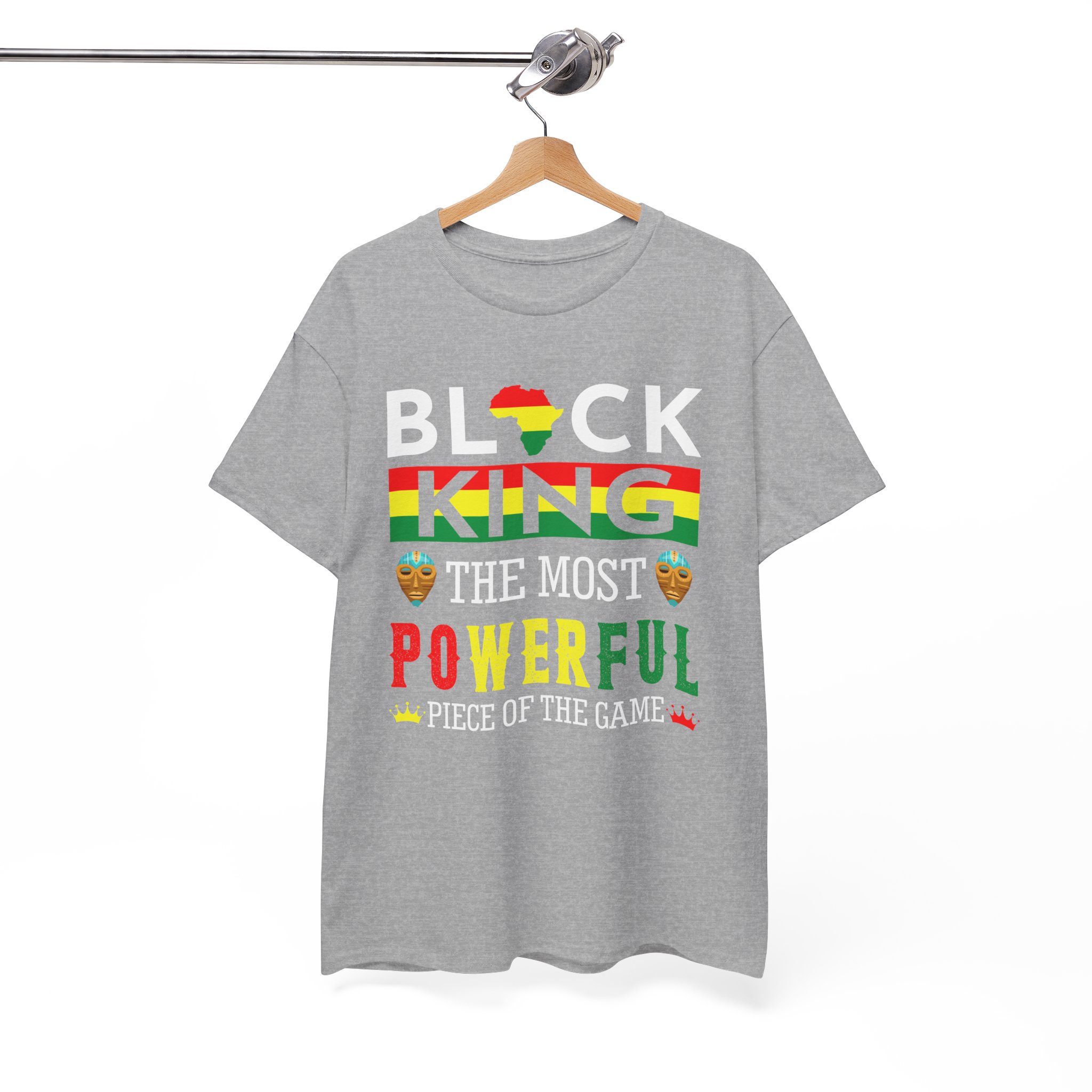 Black King Most Powerful Afrocentric Pride T-Shirt - Image 3