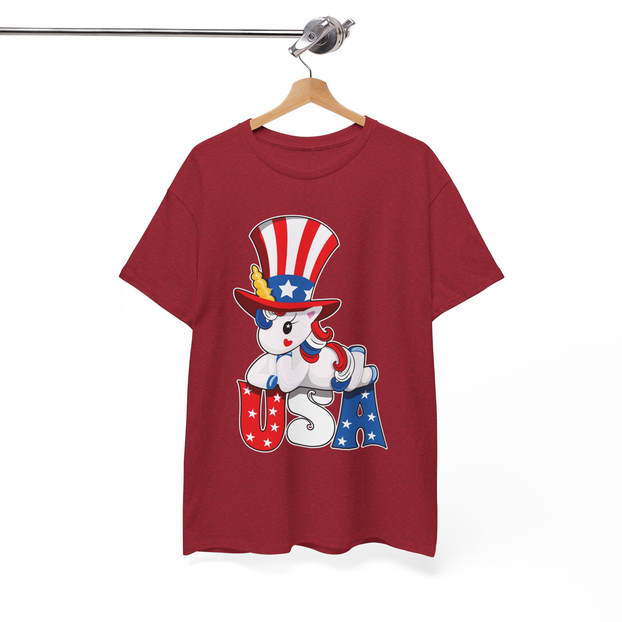 Unicorn Wears Sam Hat Patriotic 4th of July T-Shirt - Image 13