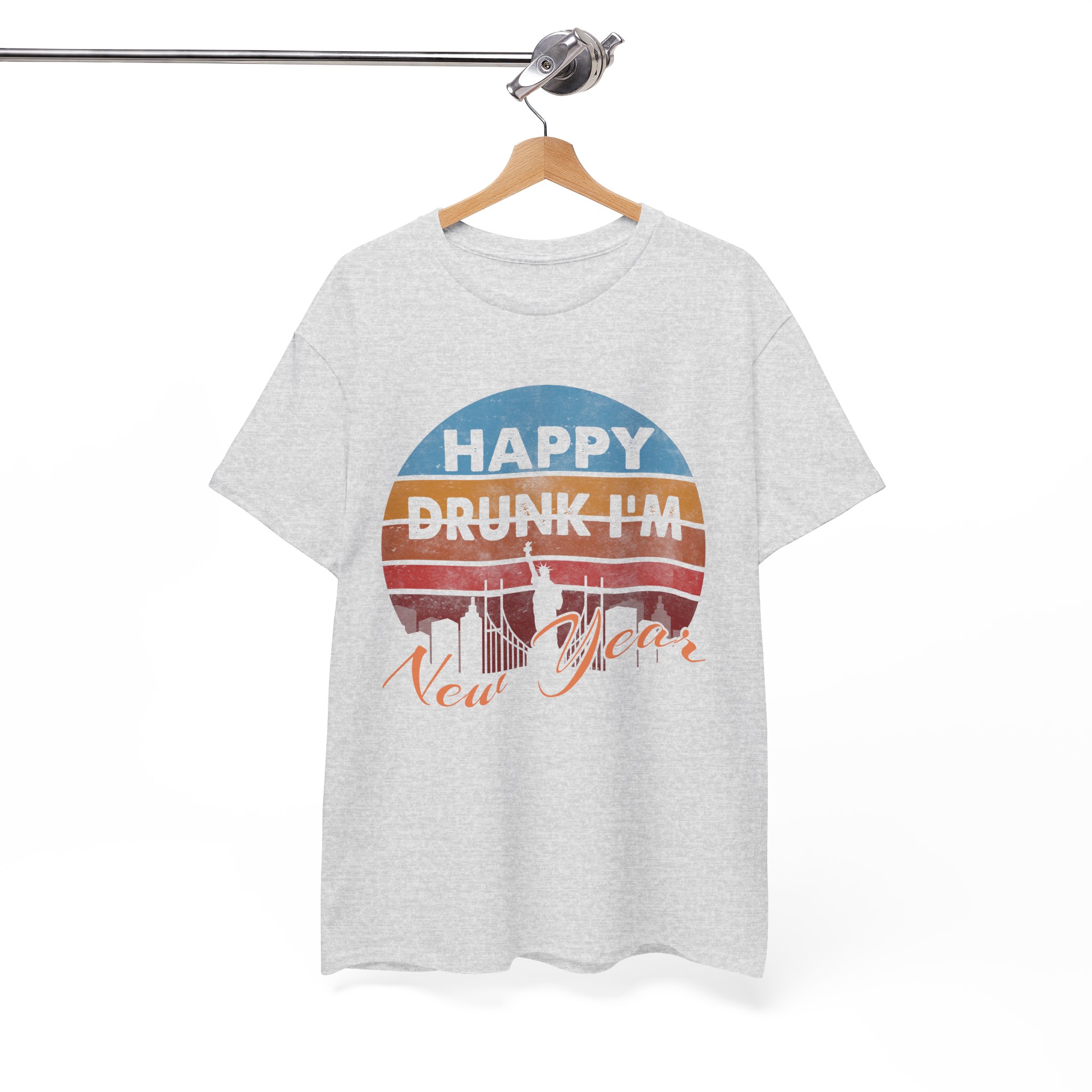 Happy Drunk I'm New Year Party T‑Shirt - Image 2