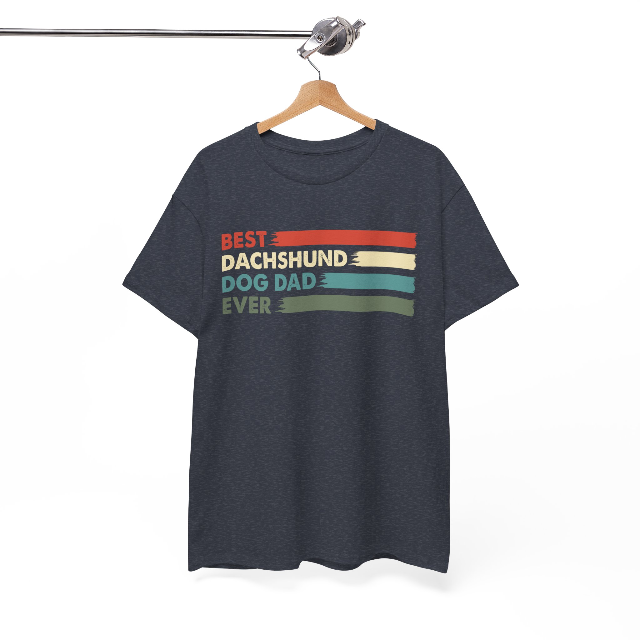 Best Dachshund Dog Dad Ever Retro T-Shirt - Image 8