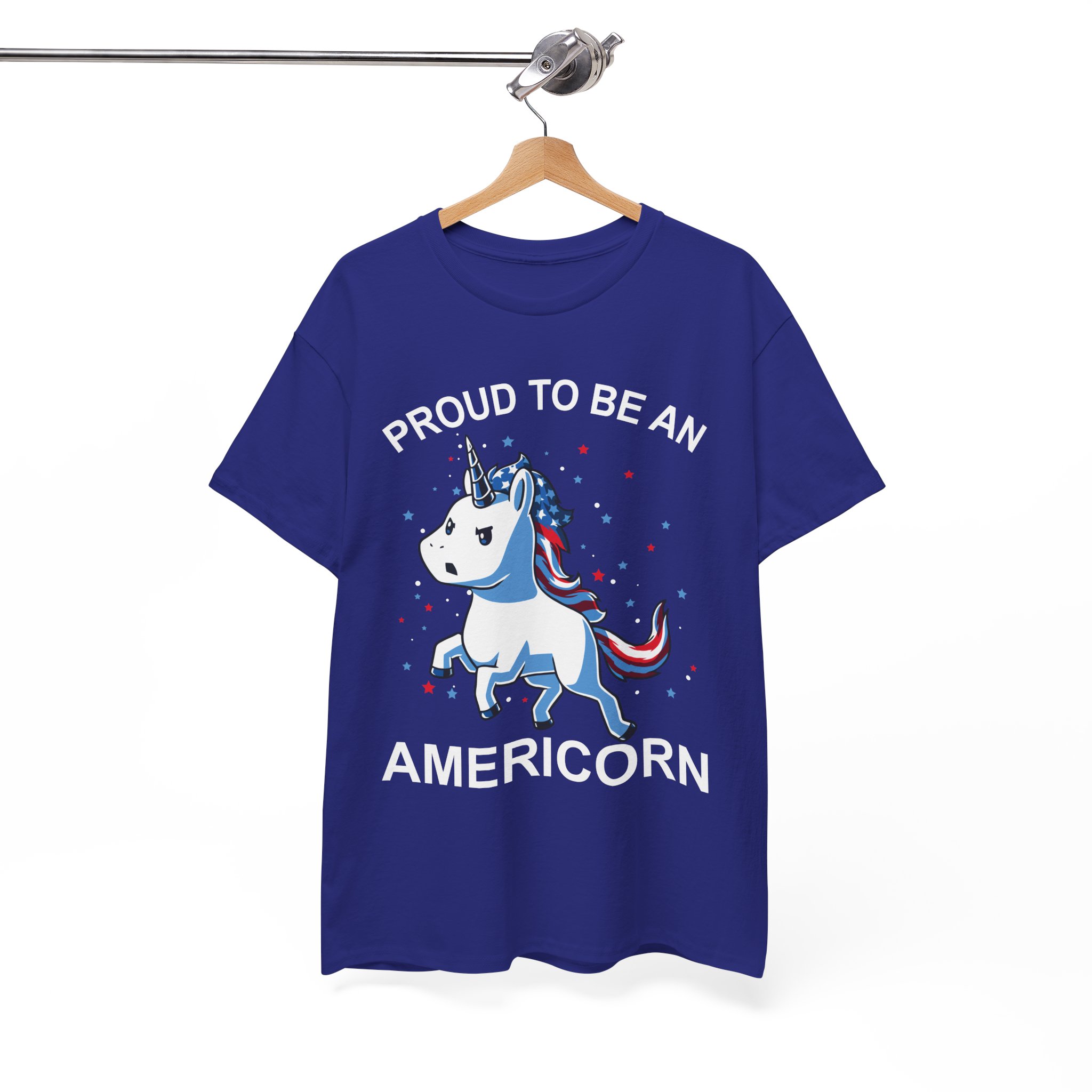 Proud to Be an Americorn Unicorn Patriotic American T-Shirt - Image 10