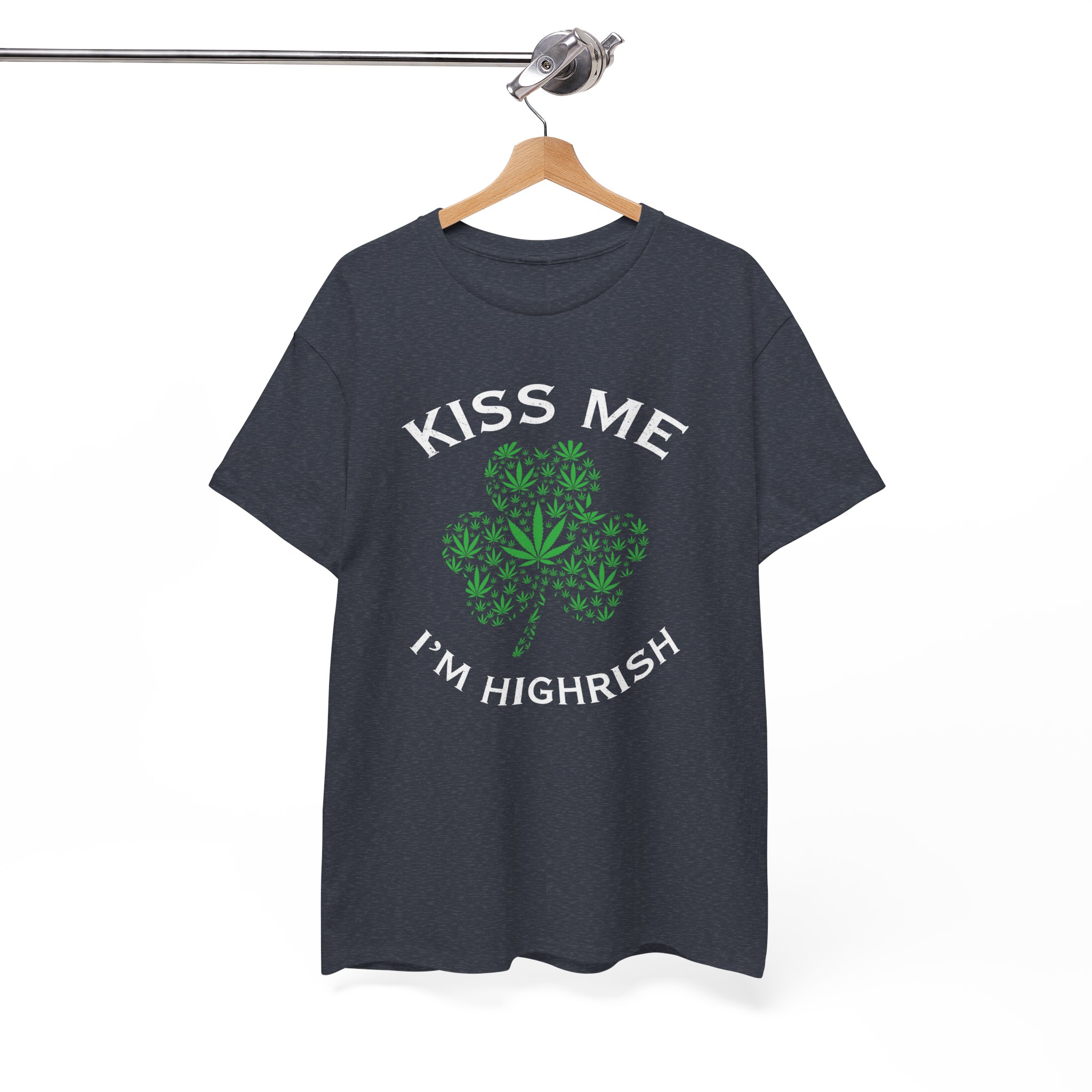 Kiss Me I’m Highrish Shamrock T-Shirt - Image 5