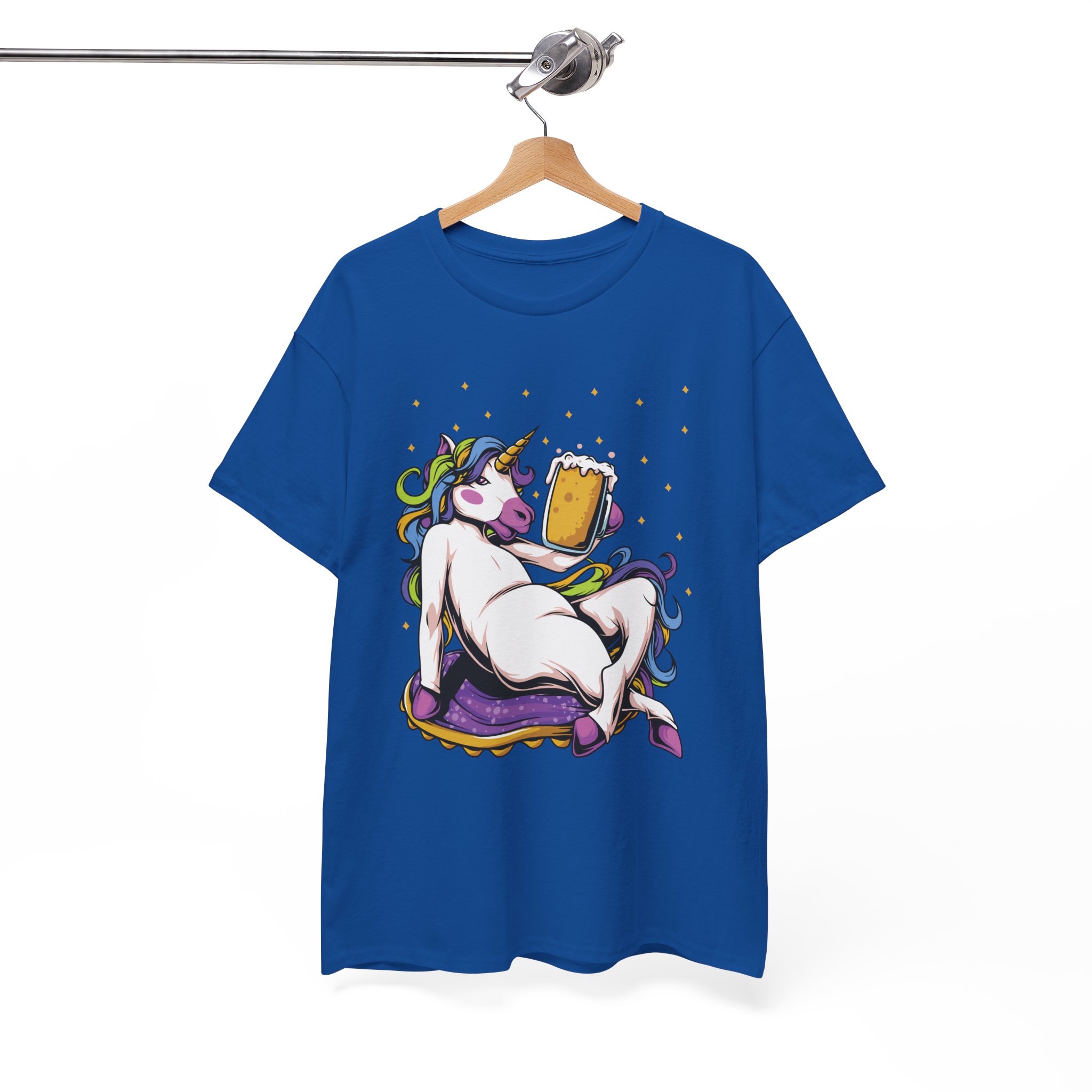 Funny Relaxing Unicorn Holding Beer T-Shirt - Image 9