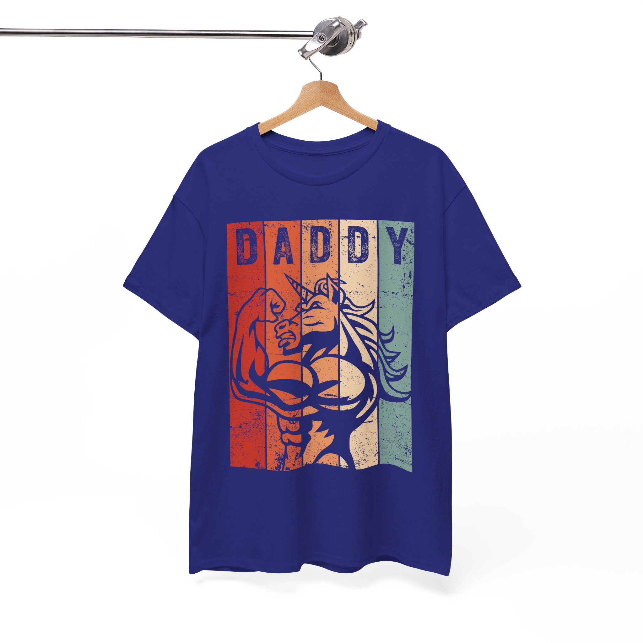 Daddy Vintage Muscle Dad Retro T-Shirt - Image 9
