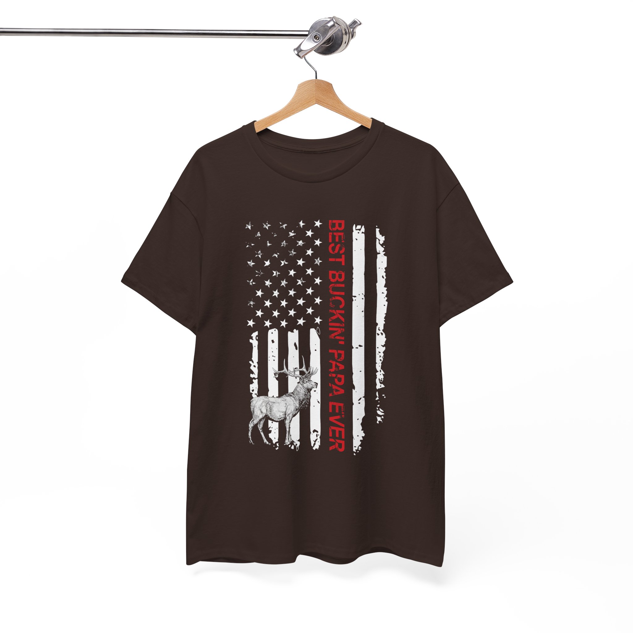 Best Buckin’ Papa Ever Dad Hunting T‑Shirt - Image 4