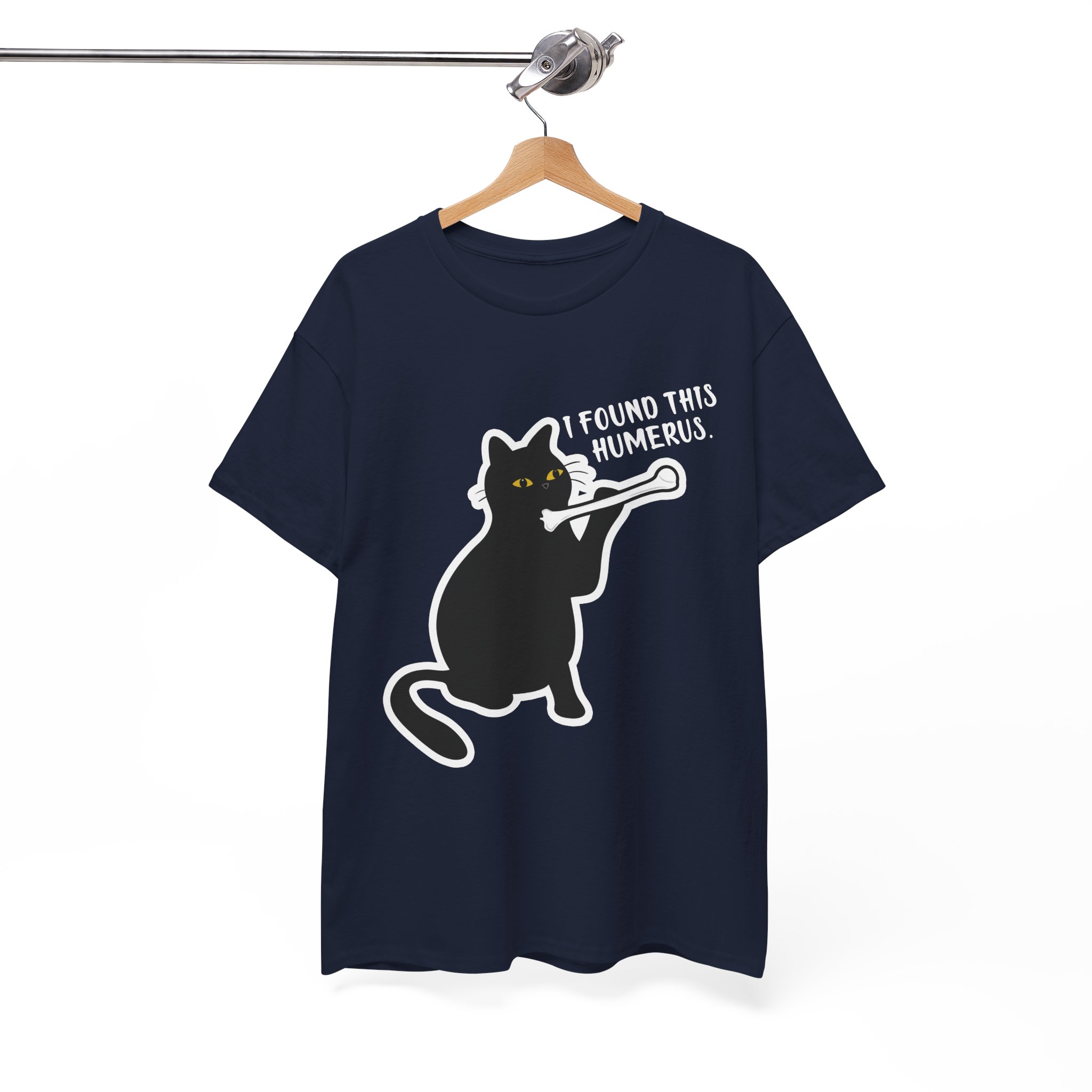 I Found This Humerus Funny Cat Anatomy Skeleton T-Shirt - Image 8