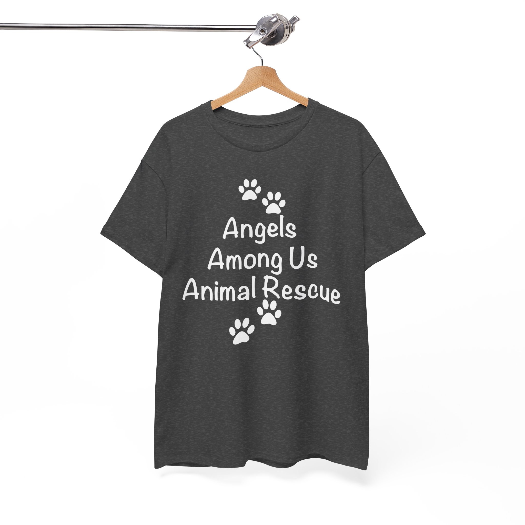 Angels Among Us Animal Rescue Paw Pet Lover T-Shirt - Image 6