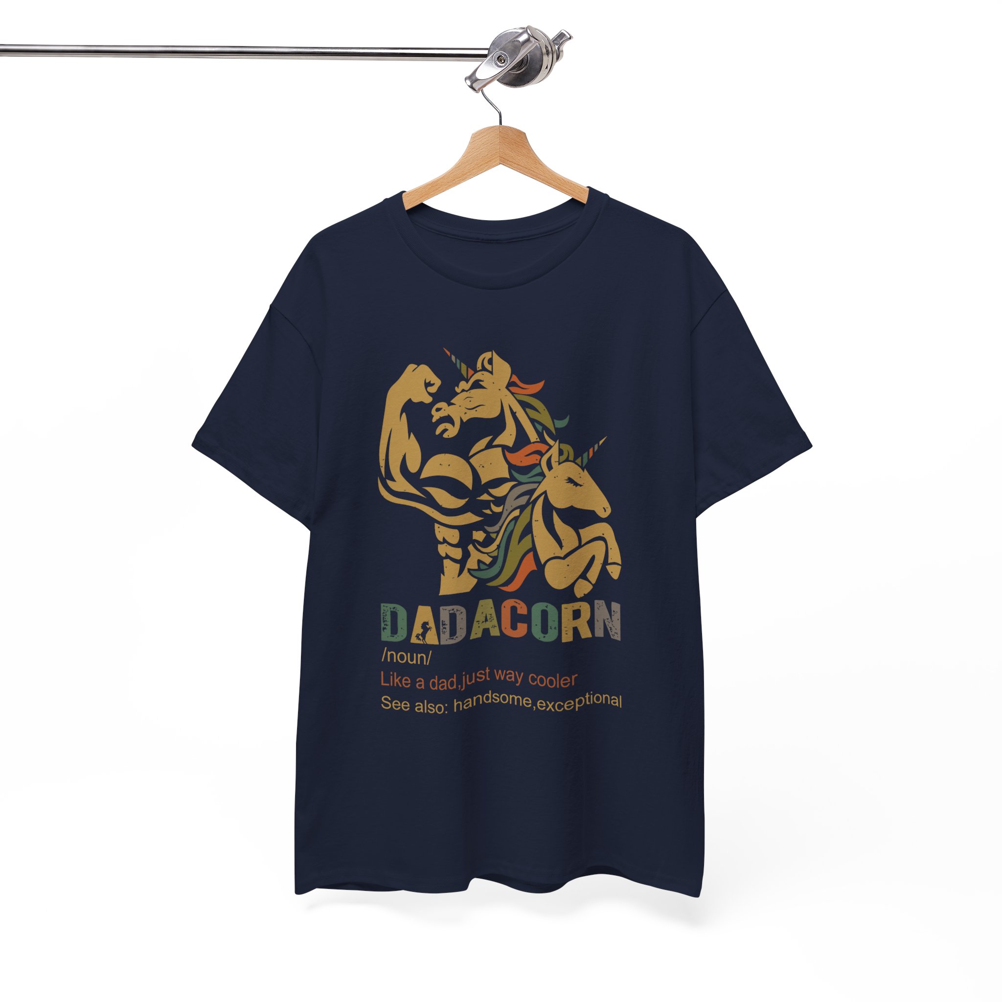 Dadacorn Funny Dad Unicorn Gift for Father’s Day T-Shirt - Image 6
