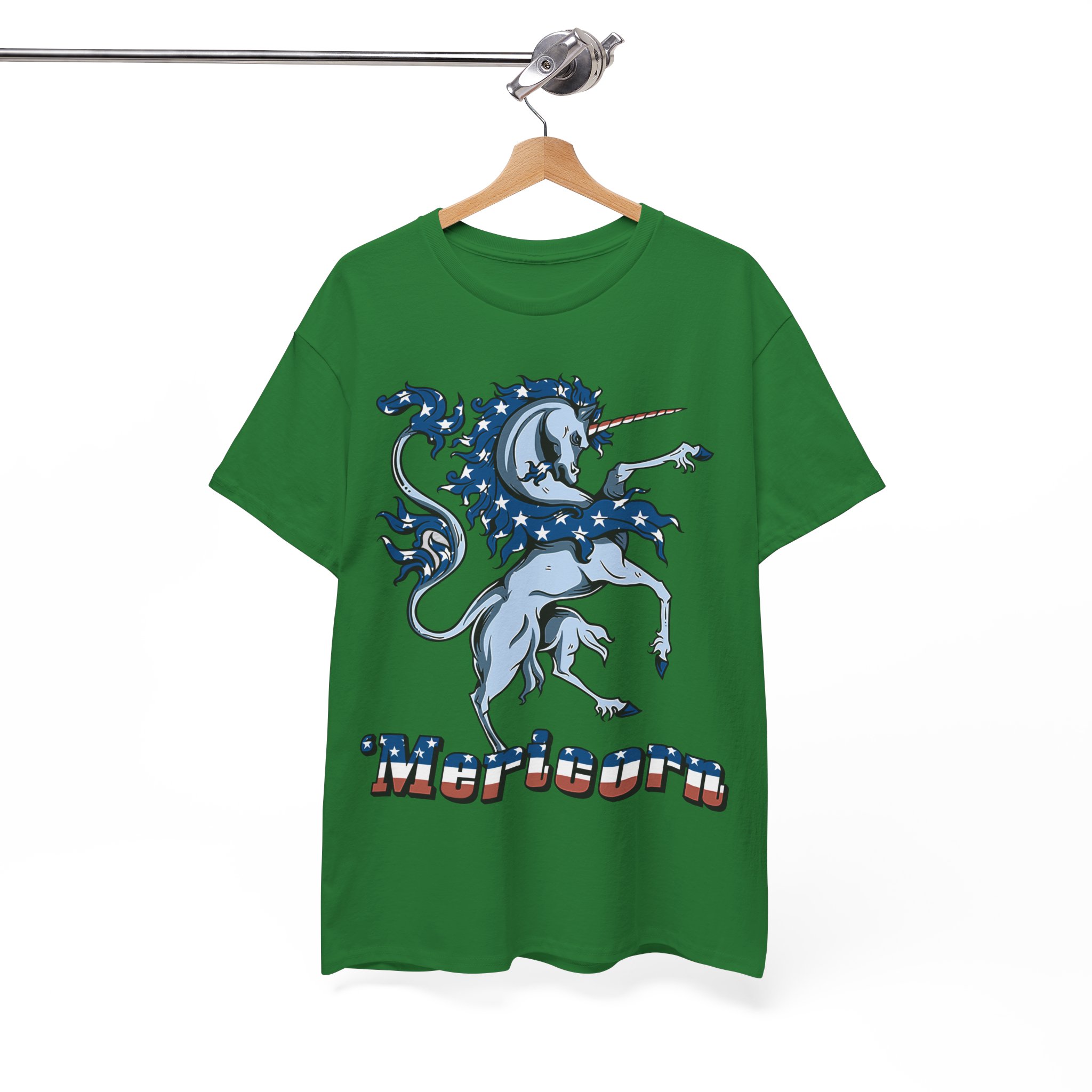 Mericorn American Flag Unicorn 4th Of July T-Shirt - Image 6
