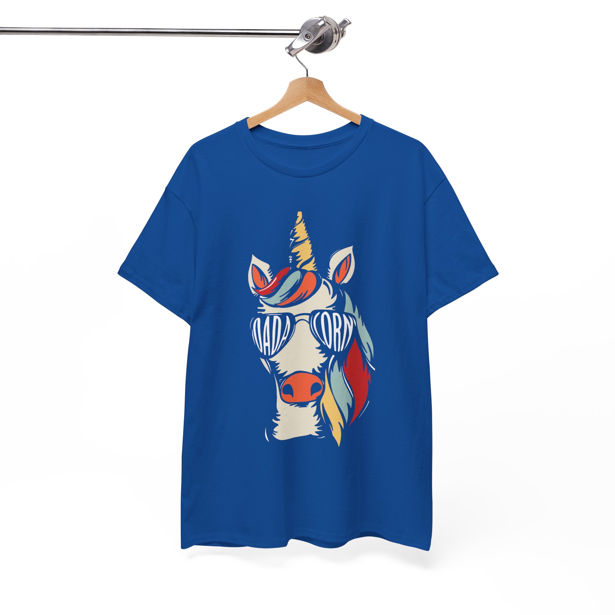 Dad Unicorn Sunglasses Retro T-Shirt - Image 8
