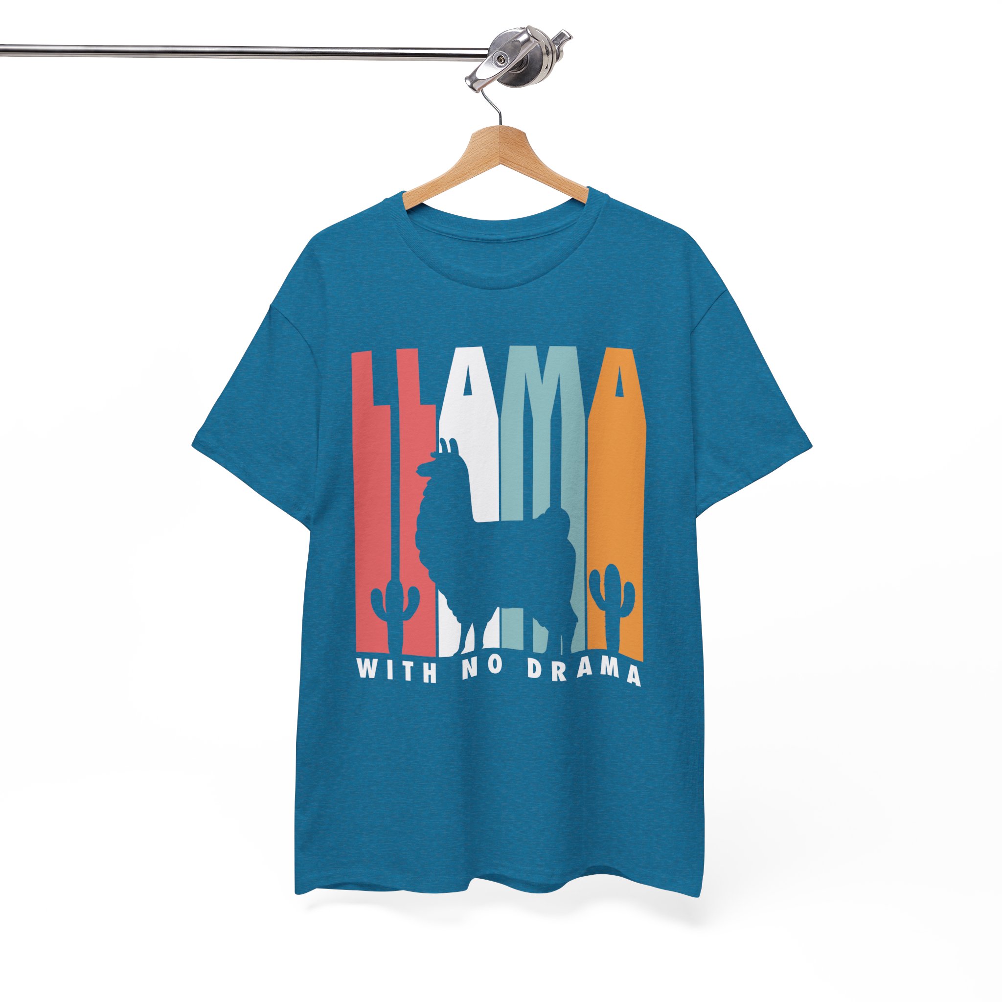 Llama With No Drama Retro T‑Shirt - Image 6
