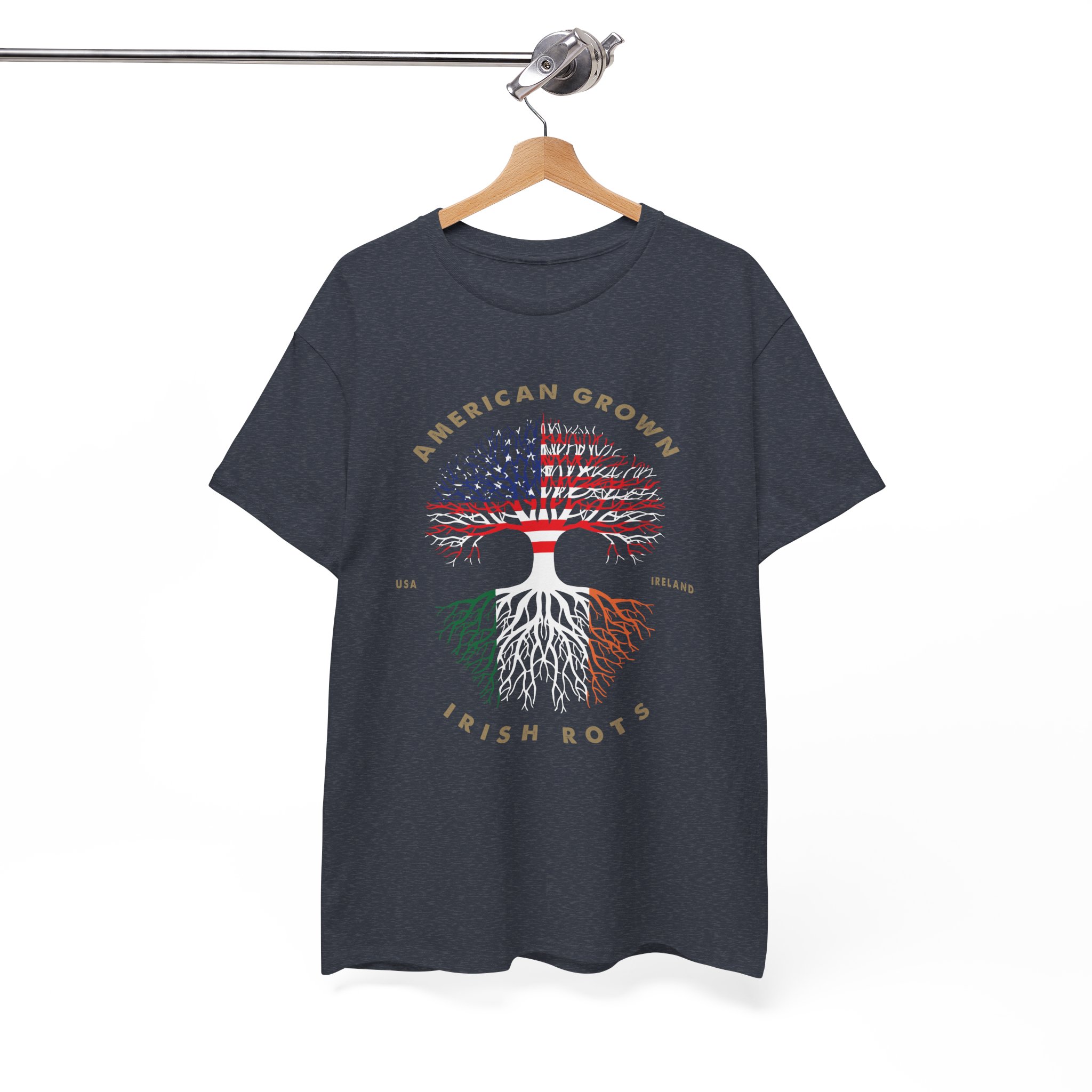 American Grown Irish Roots St. Patrick's Day T-Shirt - Image 7