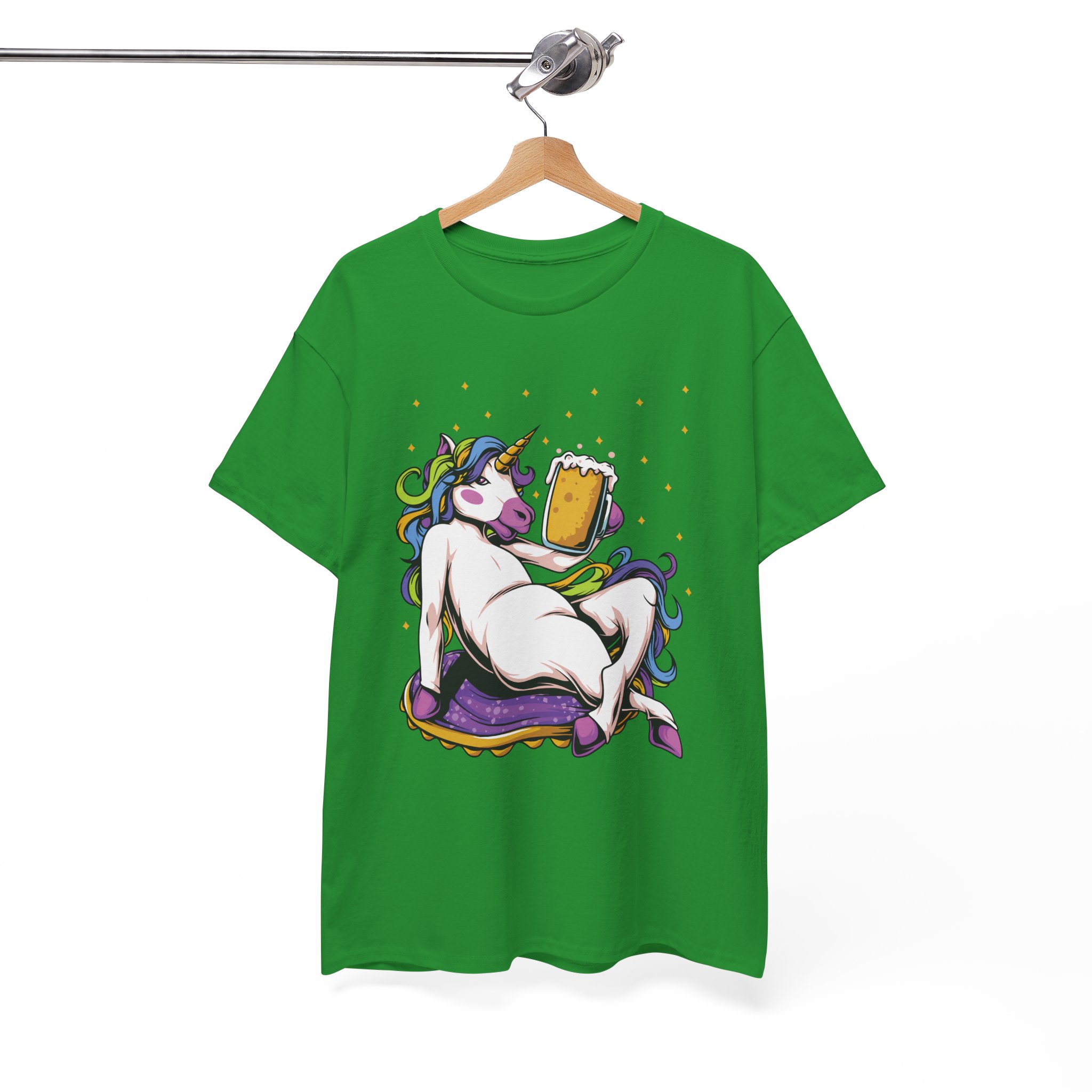 Funny Relaxing Unicorn Holding Beer T-Shirt - Image 6