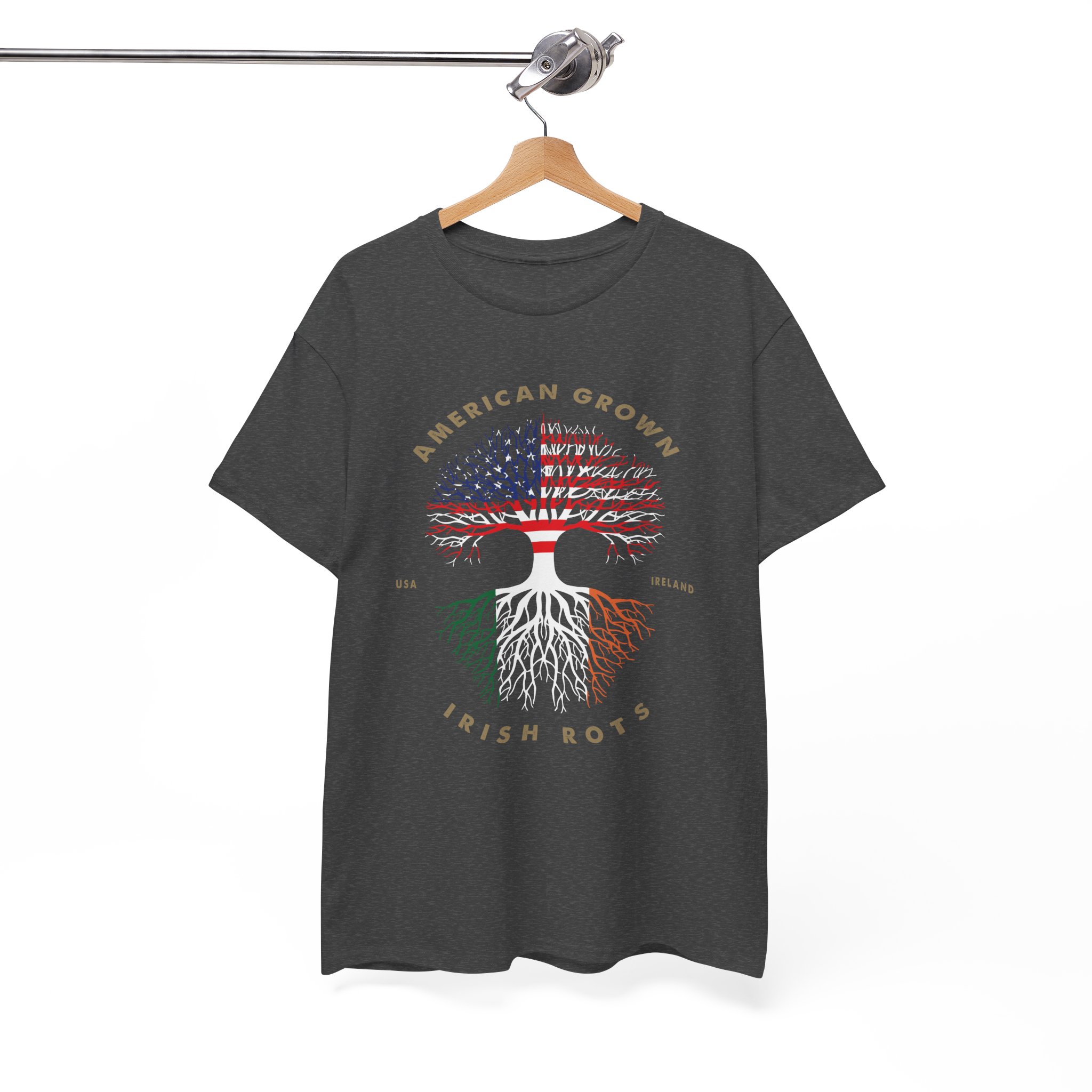 American Grown Irish Roots St. Patrick's Day T-Shirt - Image 3