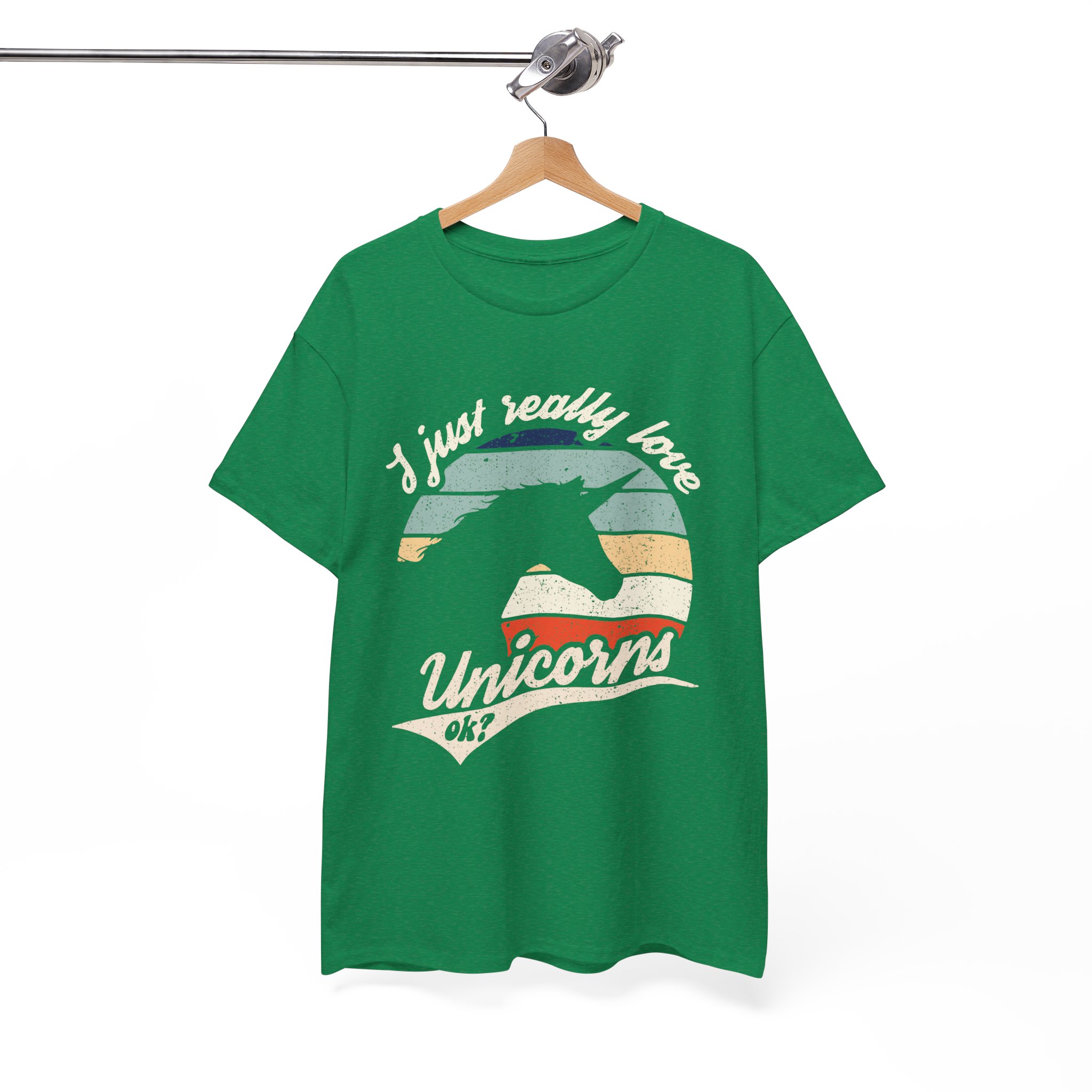 I Just Really Love Unicorns Vintage Retro T-Shirt - Image 6