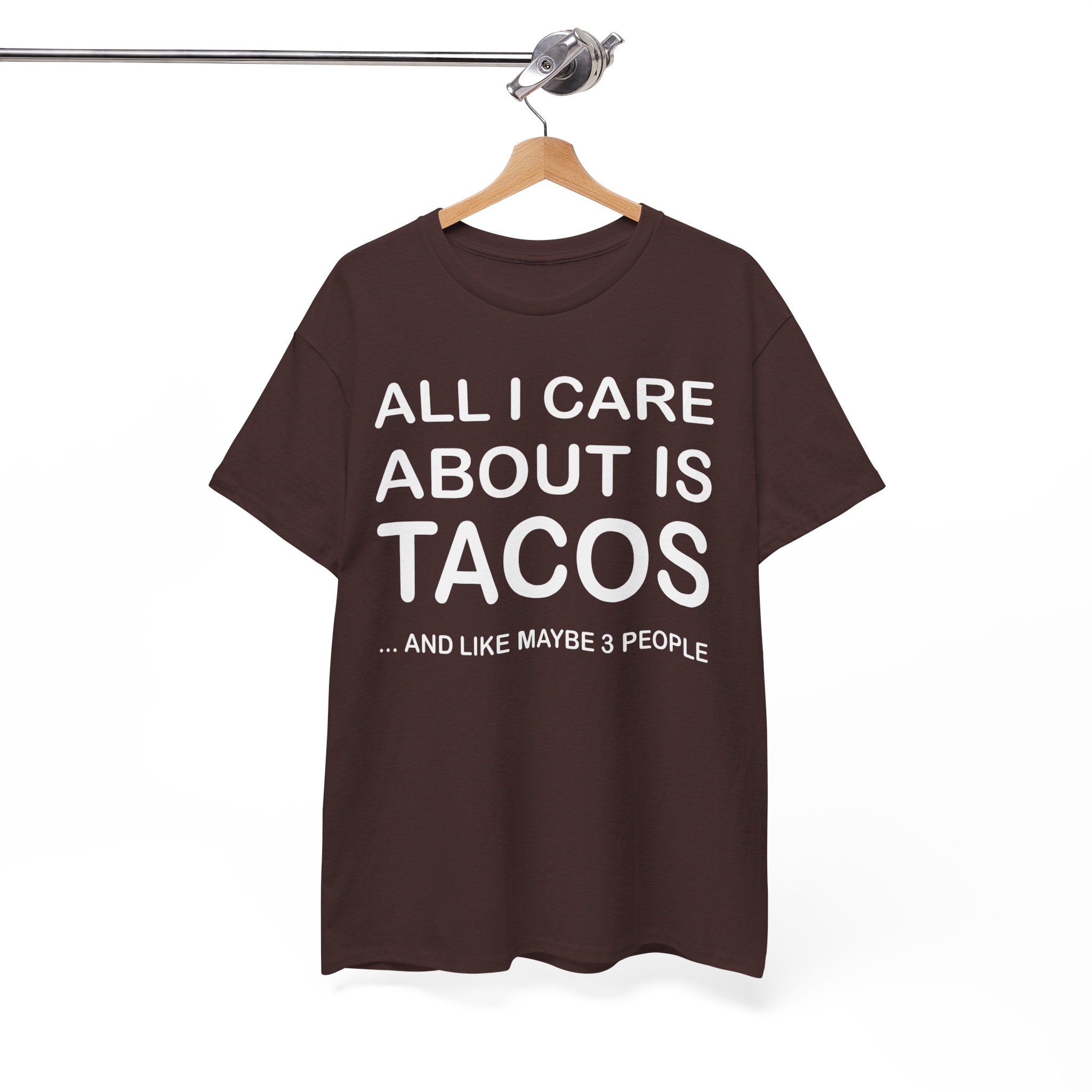 Tacos And Maybe 3 People Funny Taco Lover Tee - Image 2