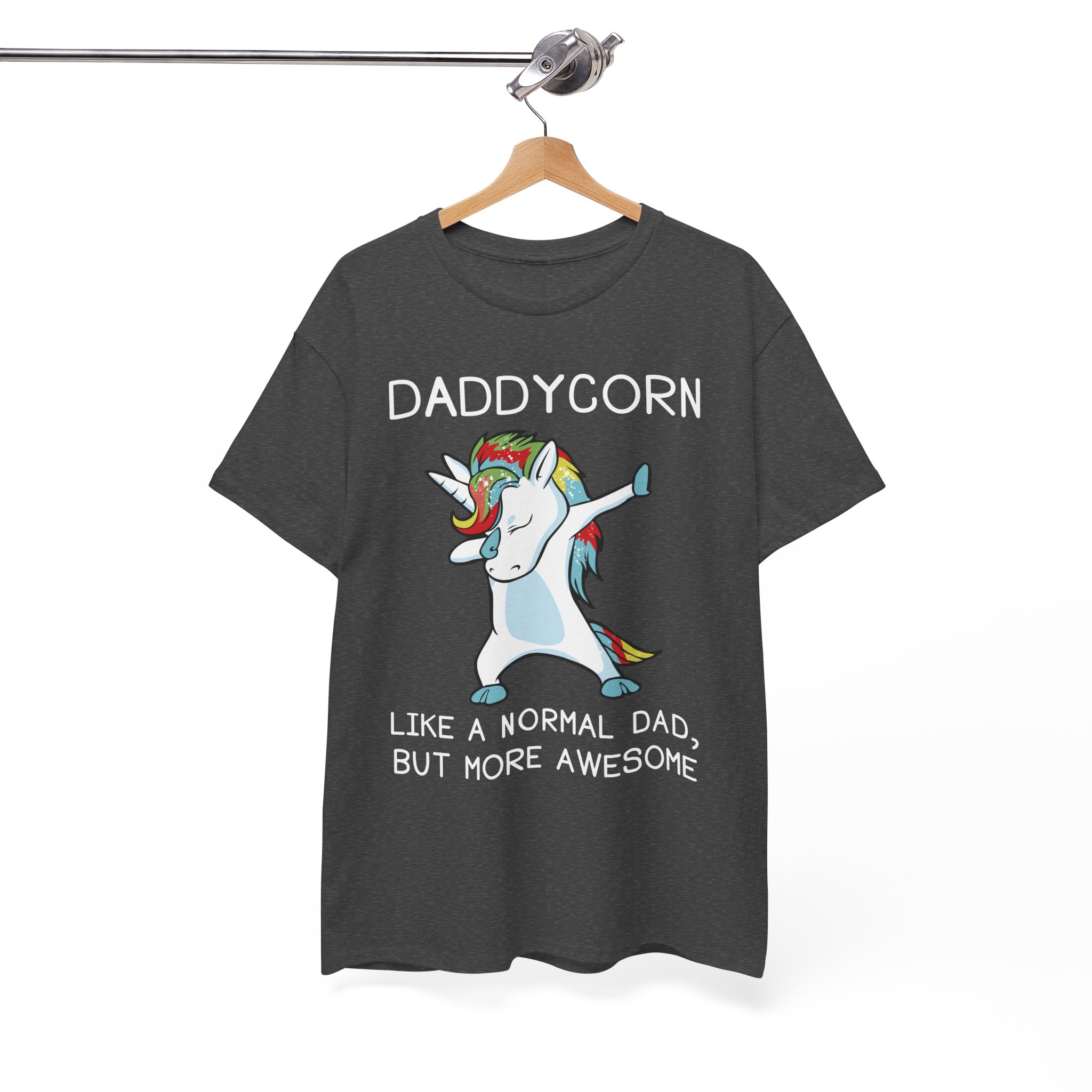Daddycorn Funny Unicorn Dabbing Gift for Father's Day T-Shirt - Image 6