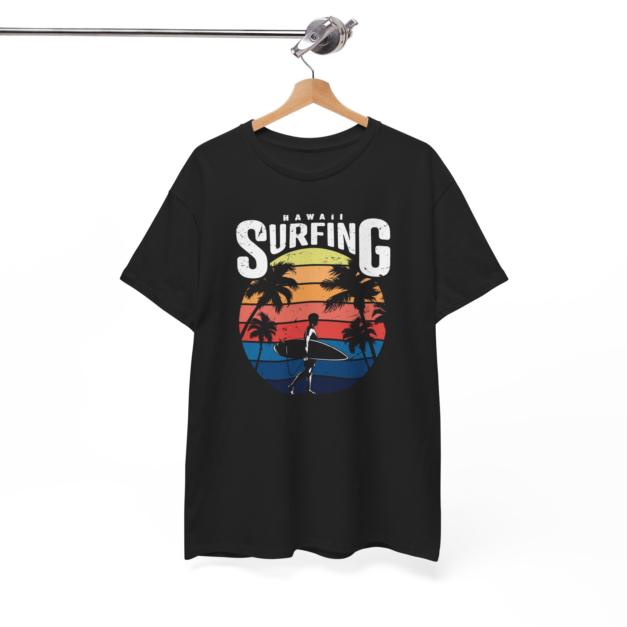Hawaiian Sunset Surfing Vintage T-Shirt - Image 2