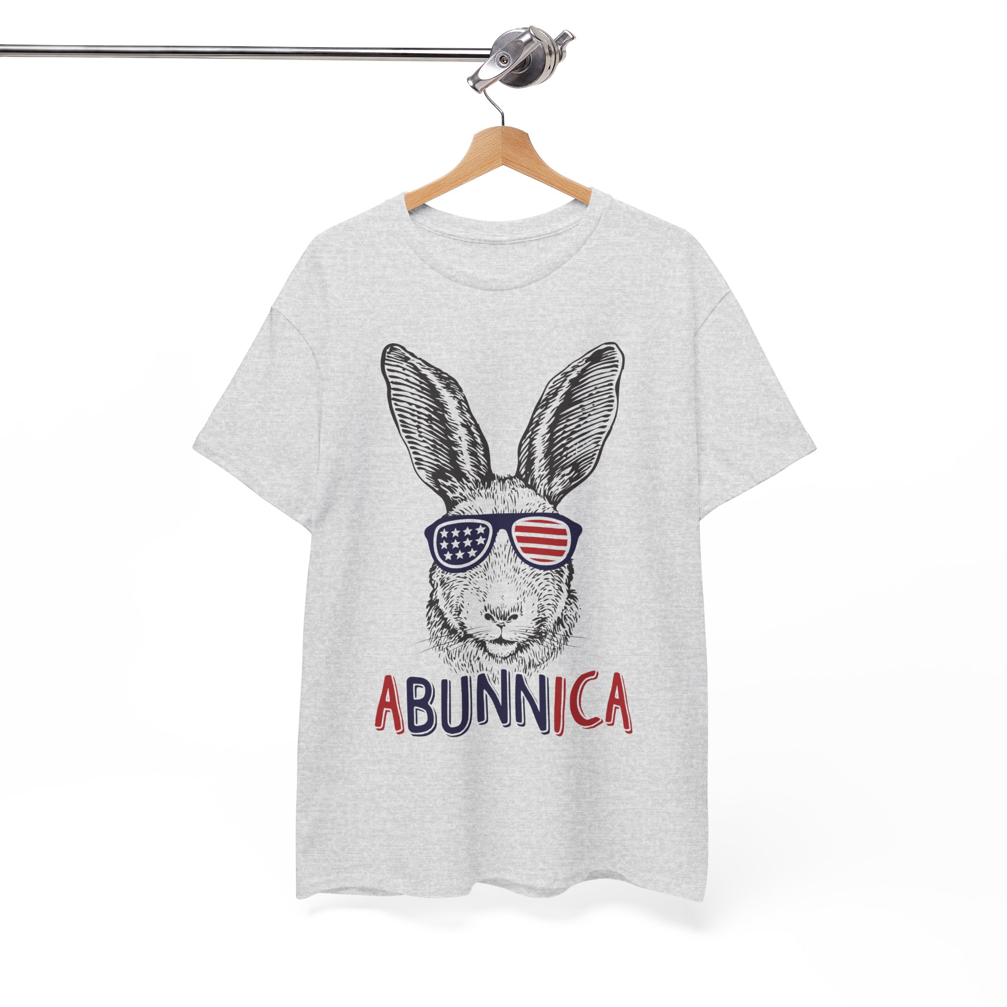Abunnica Bunny Rabbit Patriotic 4th of July Day T-Shirt