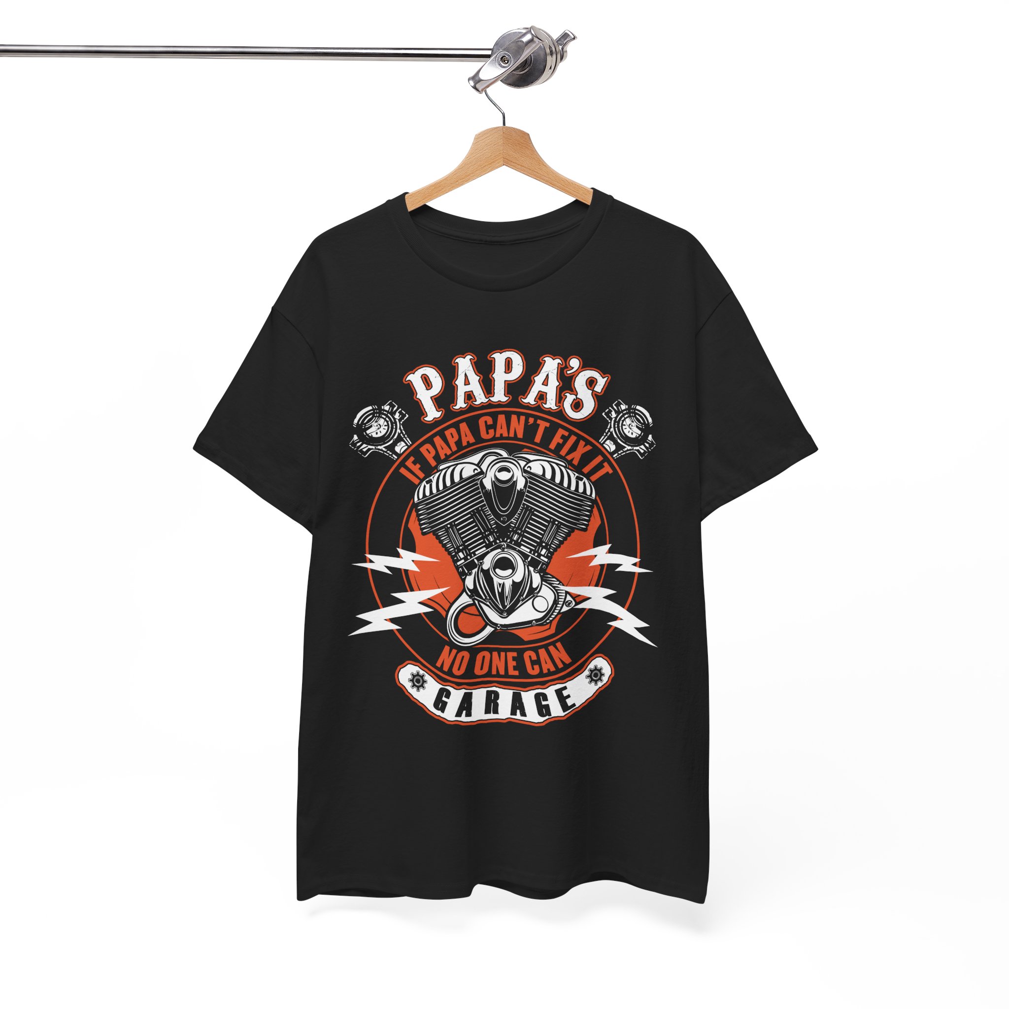 Papa's Garage Vintage Mechanic T-Shirt - Image 2
